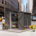 [05X09FT] Alora Heavy-Duty Outdoor Galvanized Steel Storage Shed with Lockable Doors