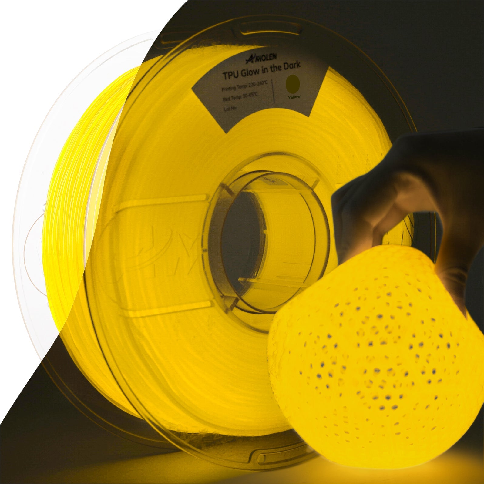 TPU Glow-in-the-Dark 1.75mm, 1KG/2.2LB - The misfit market