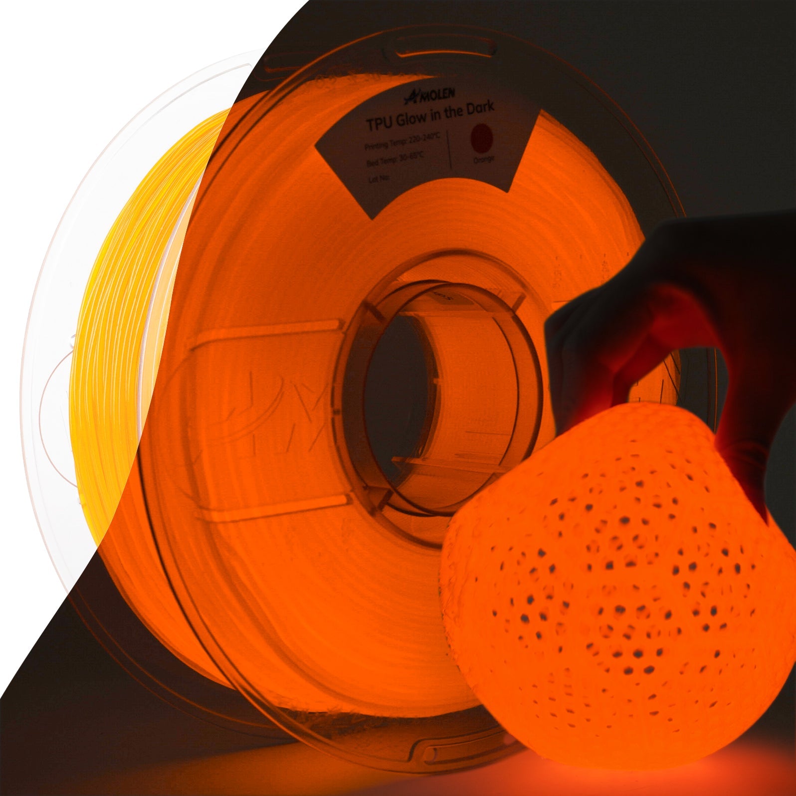 TPU Glow-in-the-Dark 1.75mm, 1KG/2.2LB - The misfit market