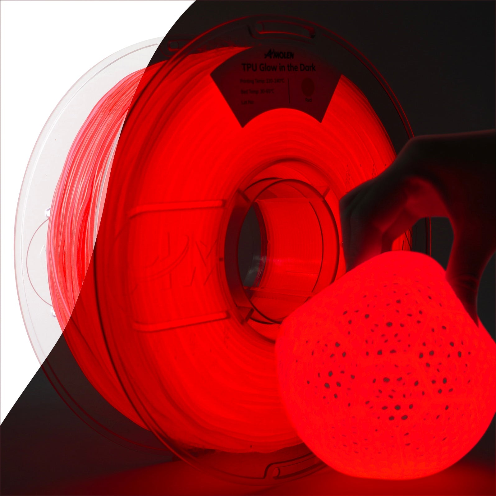 TPU Glow-in-the-Dark 1.75mm, 1KG/2.2LB - The misfit market
