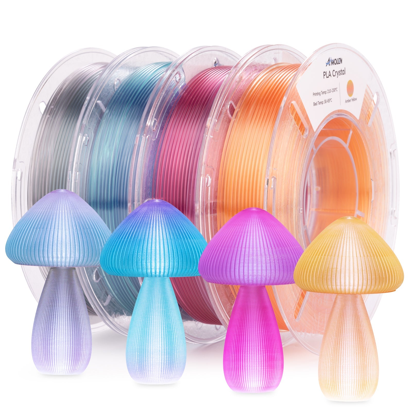 PLA Crystal-Transparent Gradient Variety Pack (4x200g) - The misfit market