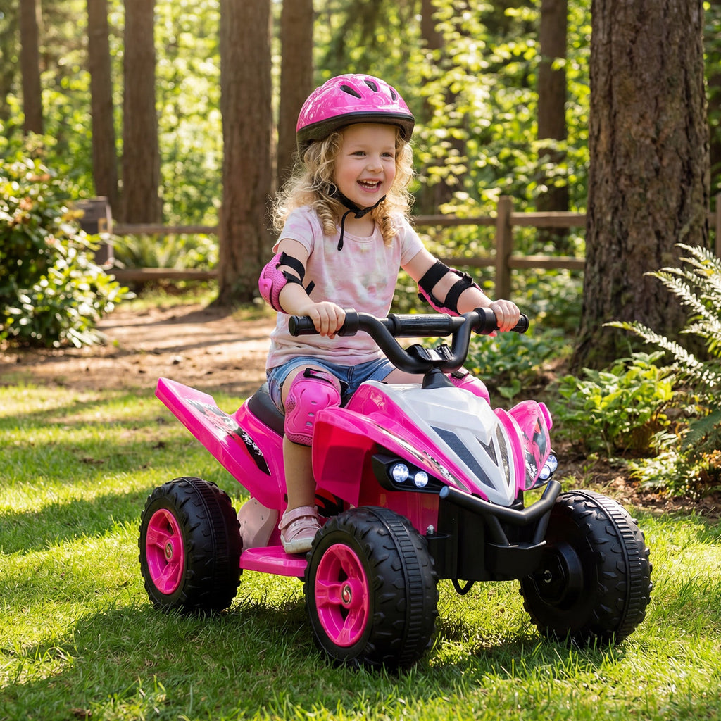 12V Kids Ride on Atv 4-Wheeler Quad with LED Lights and 7 Mph Max Speed