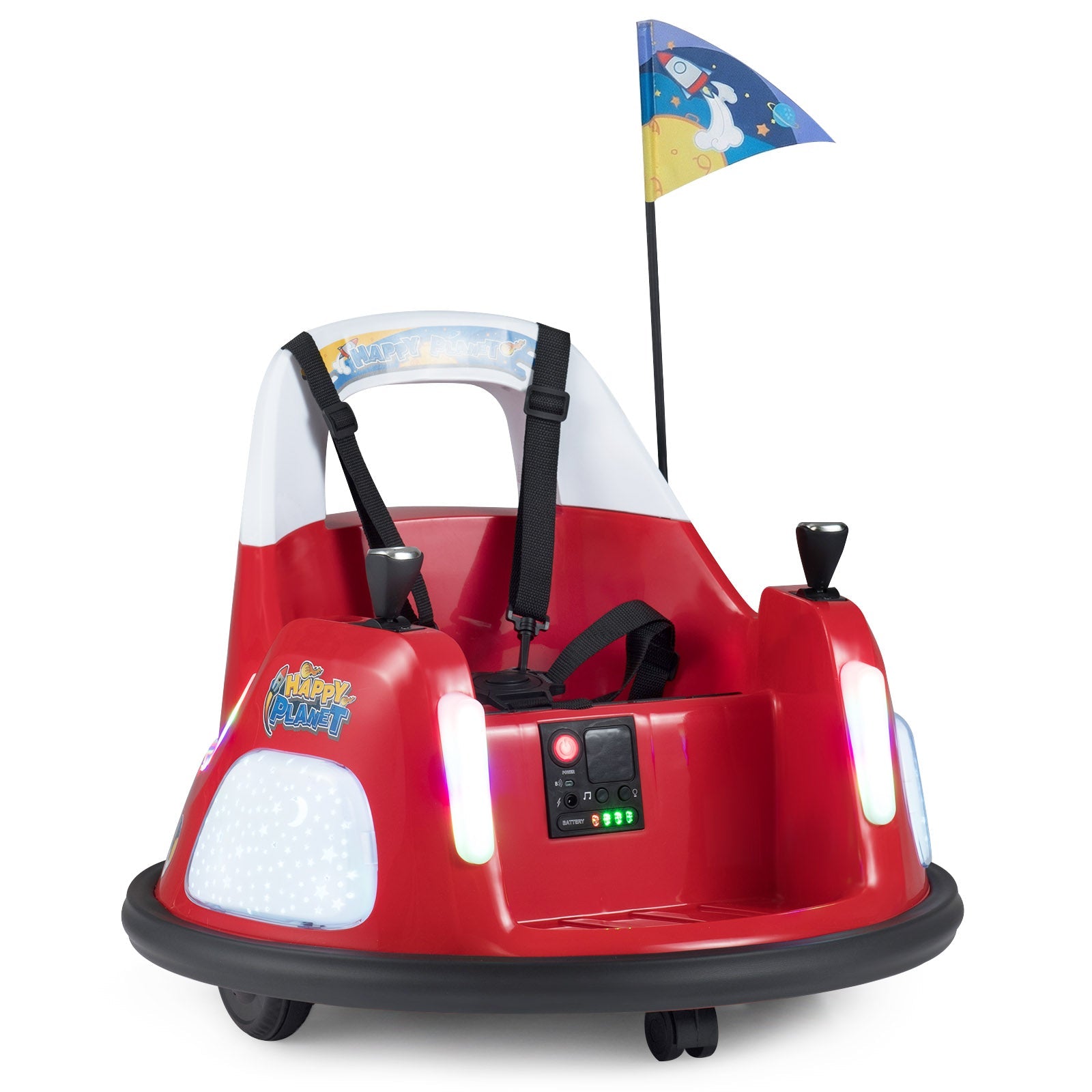 12V Kids Ride on Bumper Car with Remote Control and Flashing Lights