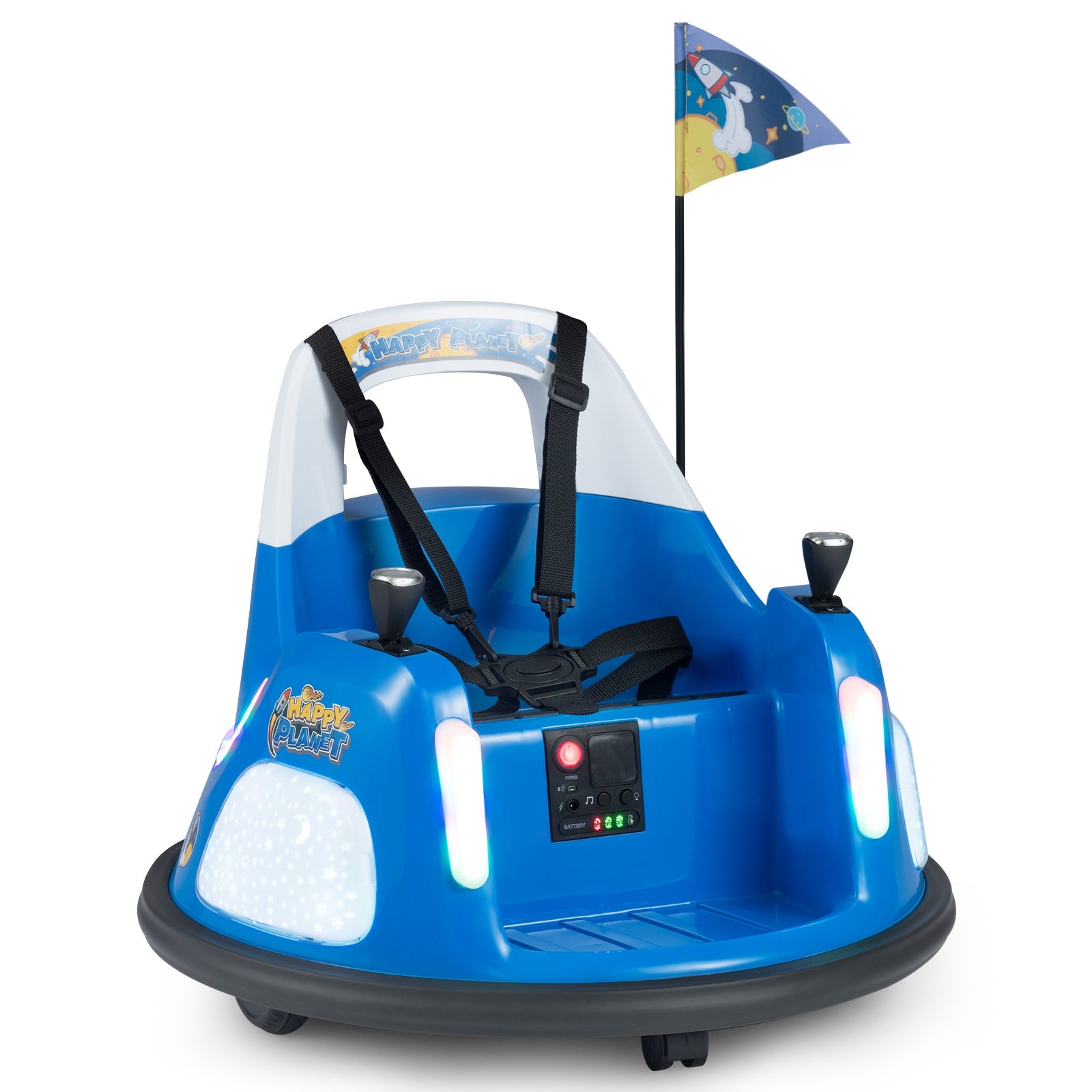 12V Kids Ride on Bumper Car with Remote Control and Flashing Lights