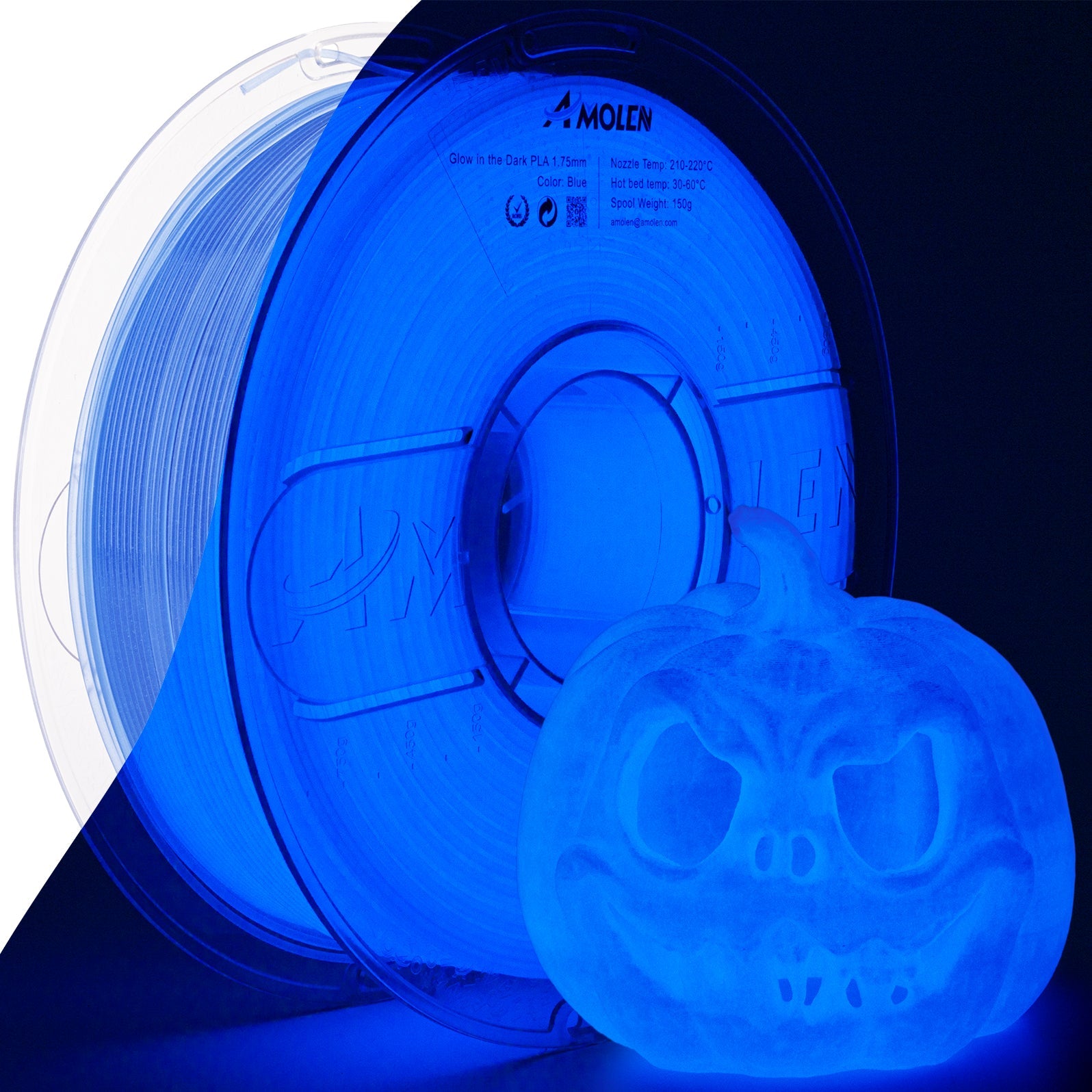 PLA Glow-in-the-Dark 1.75mm, 1KG/2.2LB - The misfit market