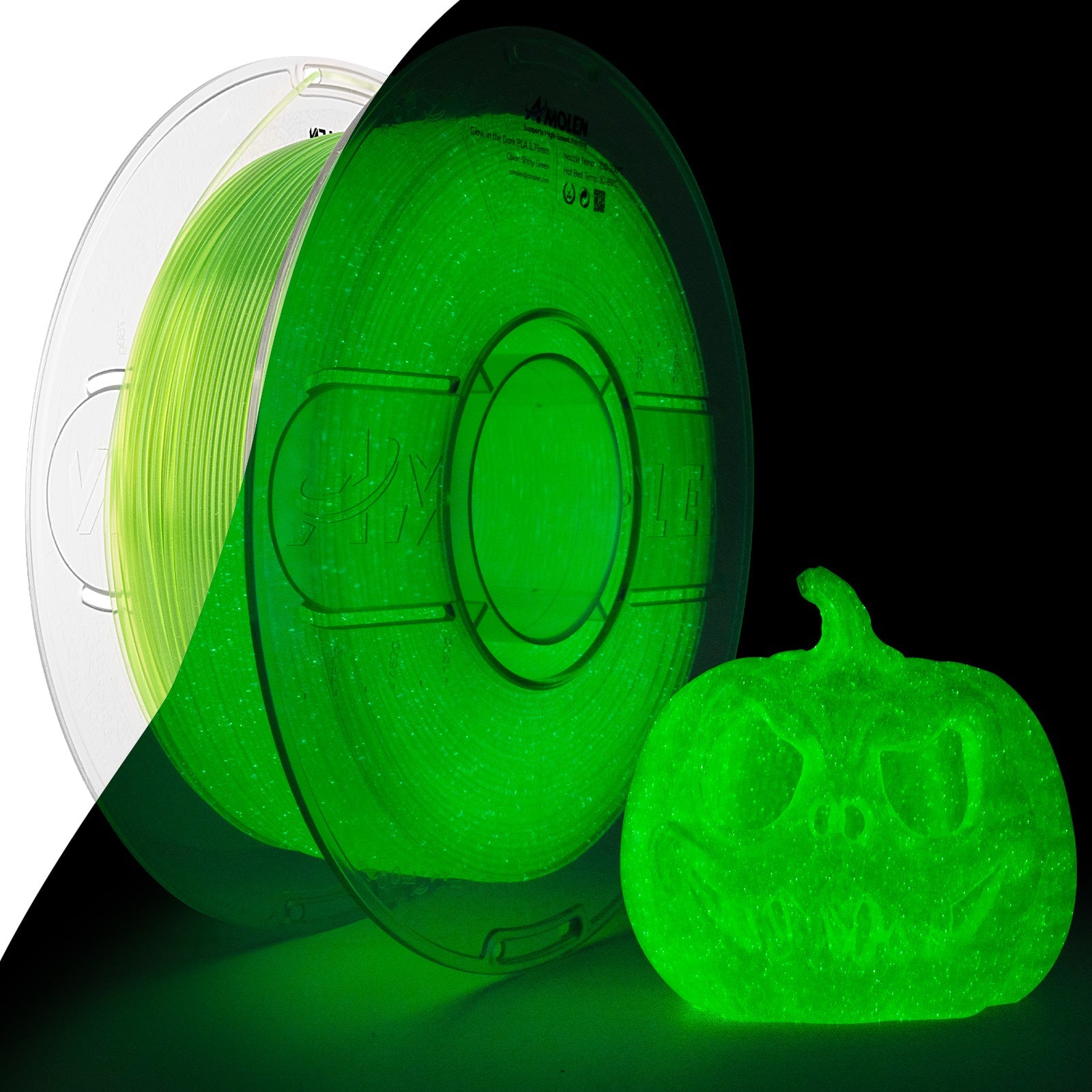 PLA Glow-in-the-Dark 1.75mm, 1KG/2.2LB - The misfit market