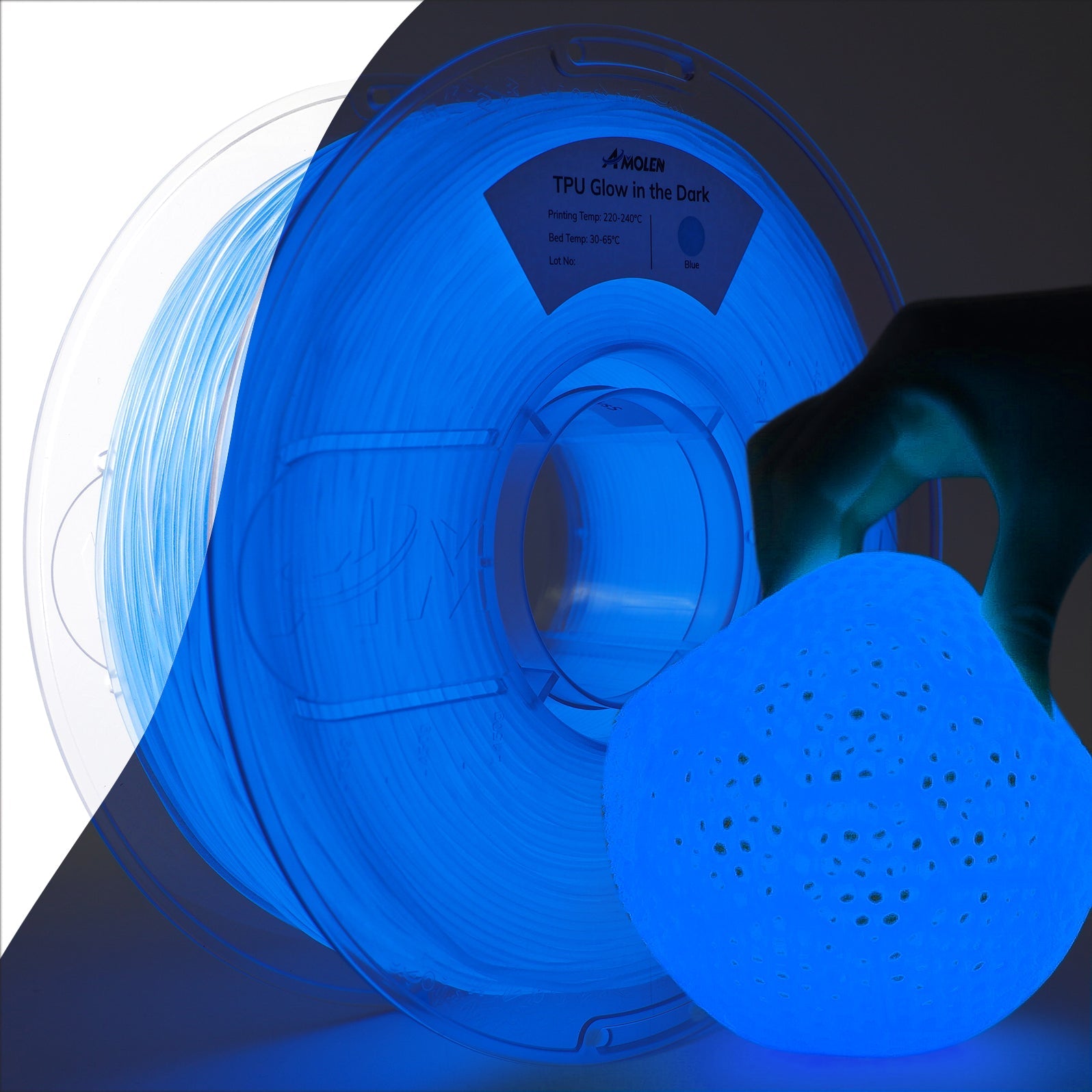 TPU Glow-in-the-Dark 1.75mm, 1KG/2.2LB - The misfit market