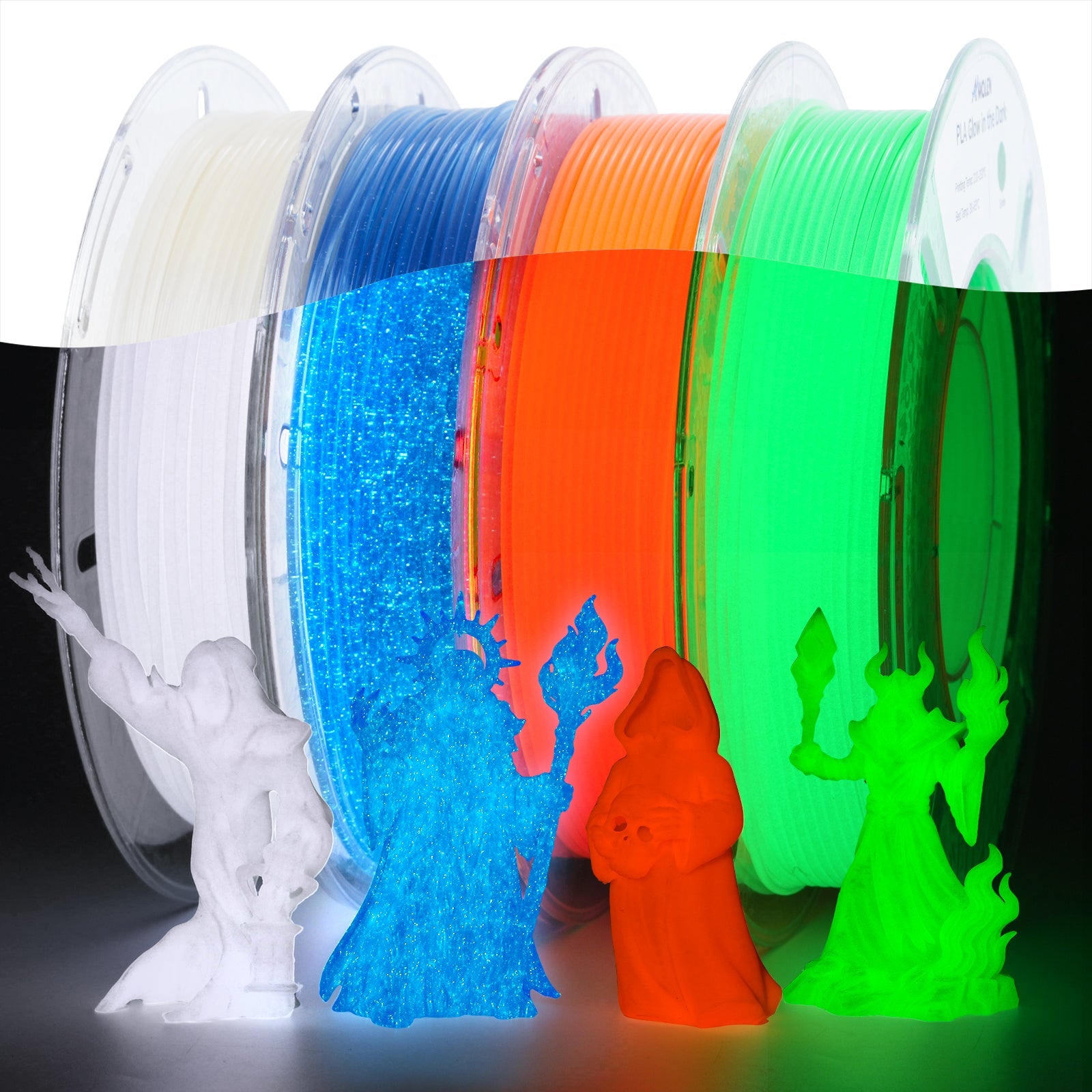 PLA Glow in the Dark Variety Pack (4x200g) - The misfit market