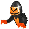3.3 Feet Halloween Inflatable Pumpkin Head Ghost Broke Out From Window