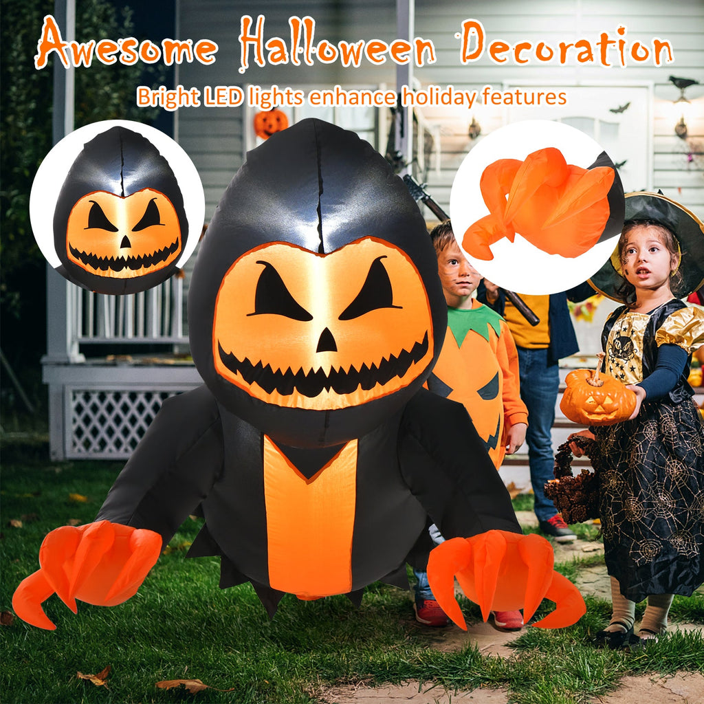 3.3 Feet Halloween Inflatable Pumpkin Head Ghost Broke Out From Window