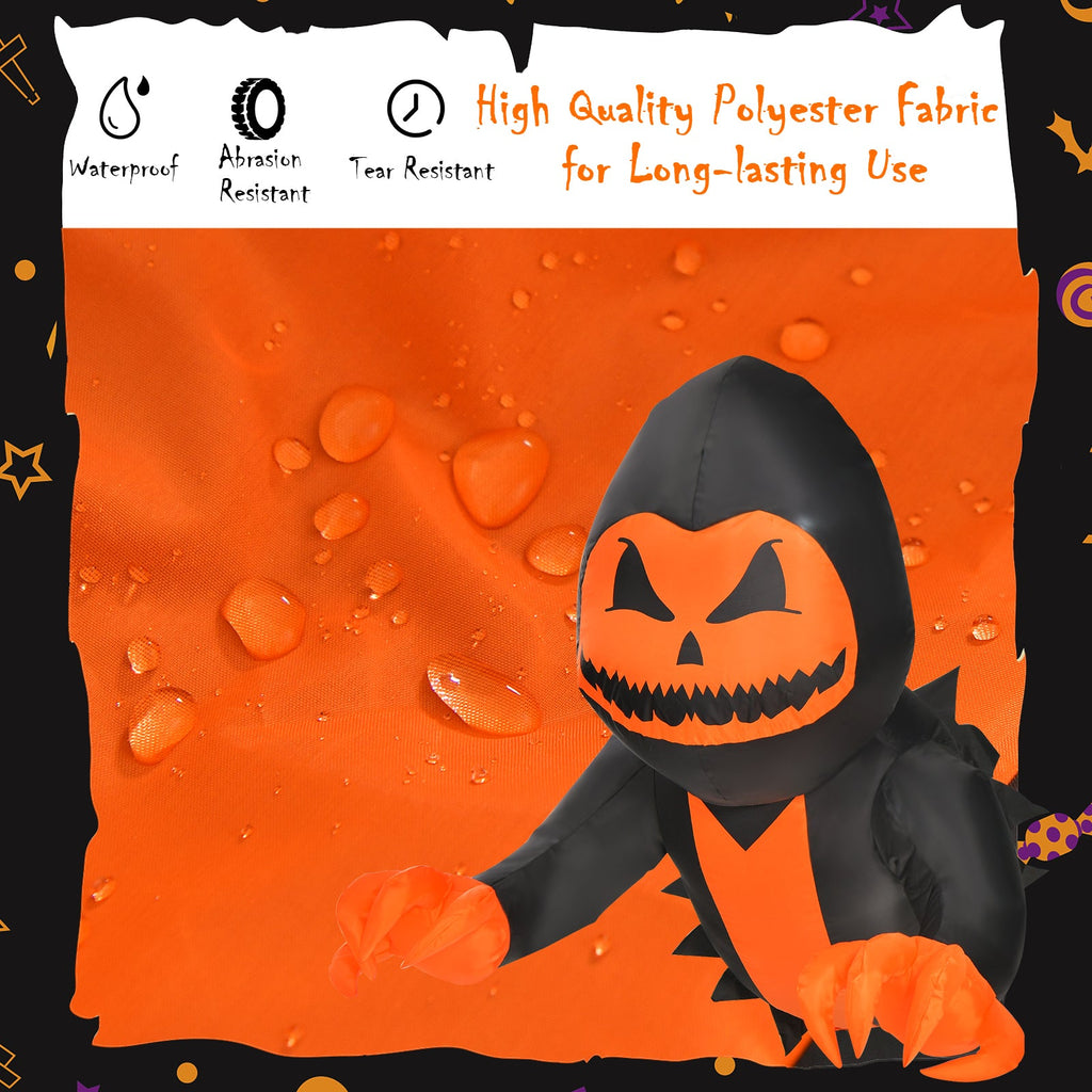 3.3 Feet Halloween Inflatable Pumpkin Head Ghost Broke Out From Window