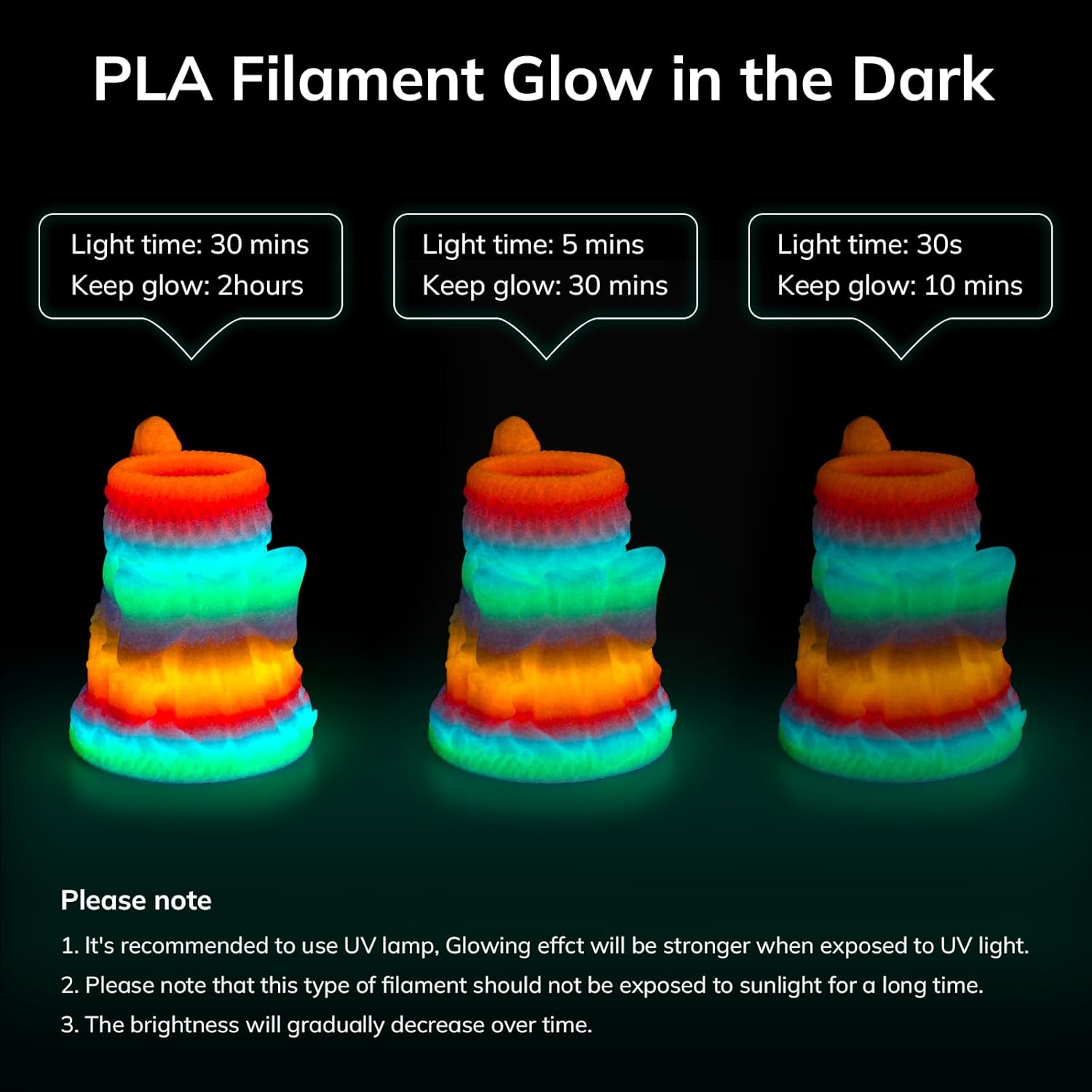 PLA Glow in the Dark Variety Pack (4x200g) - The misfit market