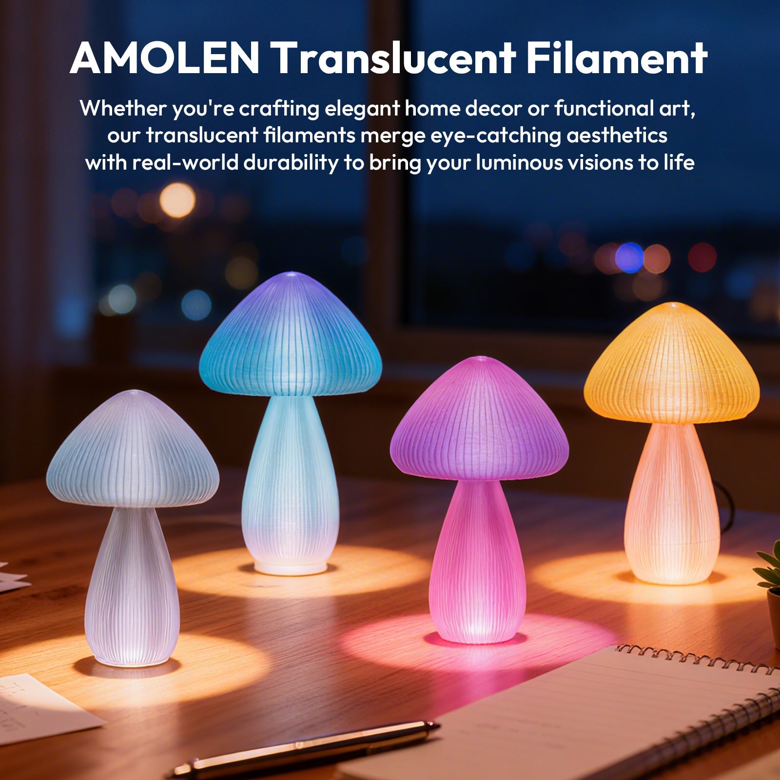 PLA Crystal-Transparent Gradient Variety Pack (4x200g) - The misfit market
