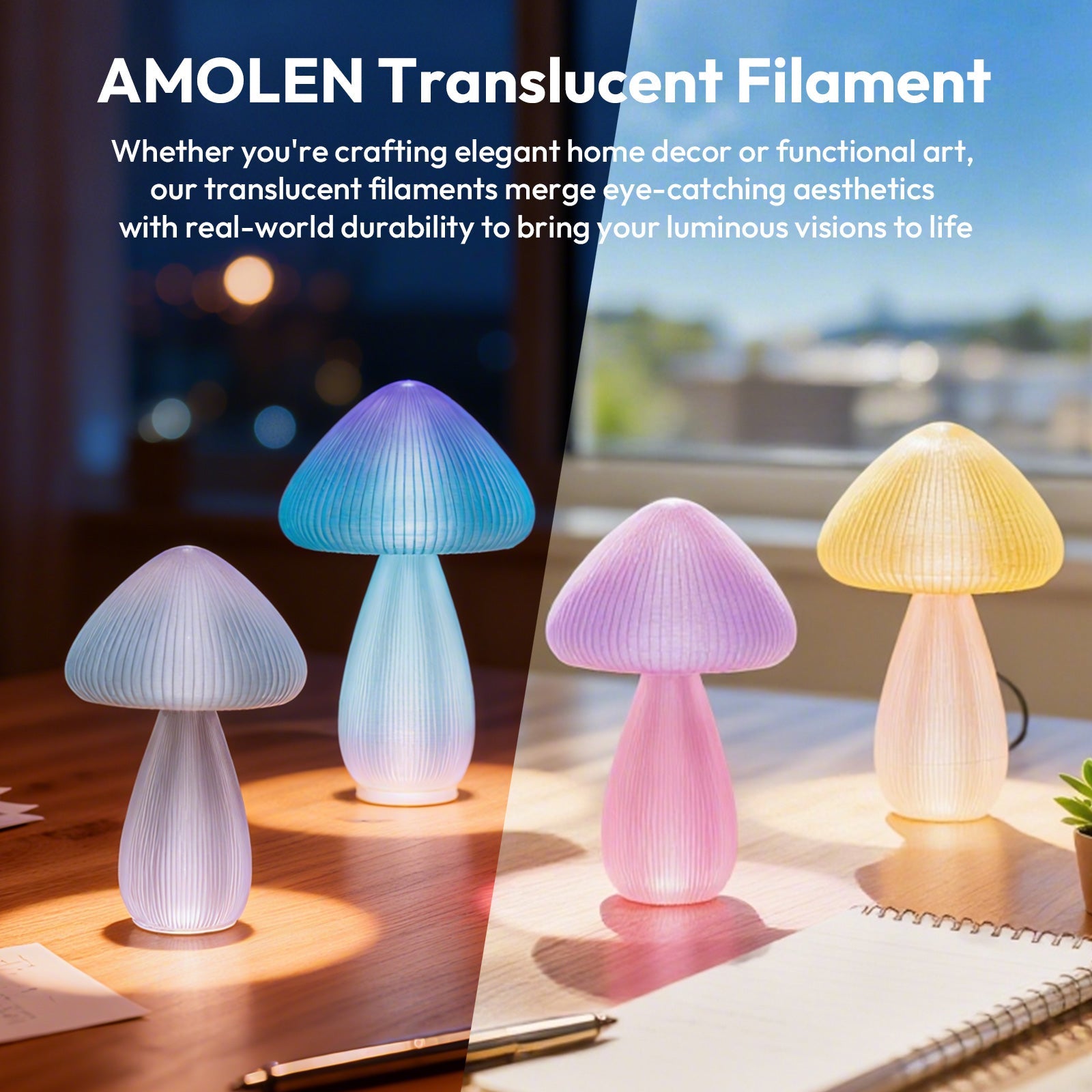 PLA Crystal-Transparent Gradient Variety Pack (4x200g) - The misfit market