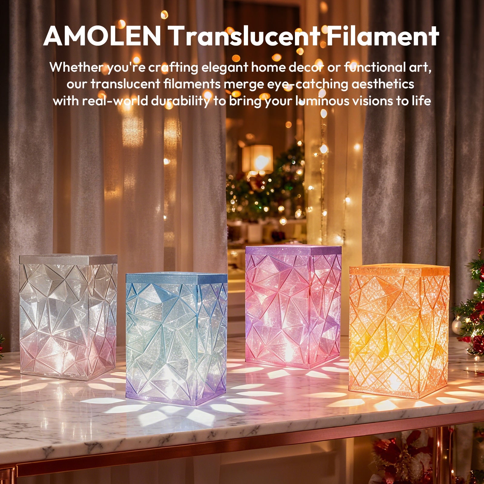 PLA Crystal-Transparent Gradient Variety Pack (4x200g) - The misfit market