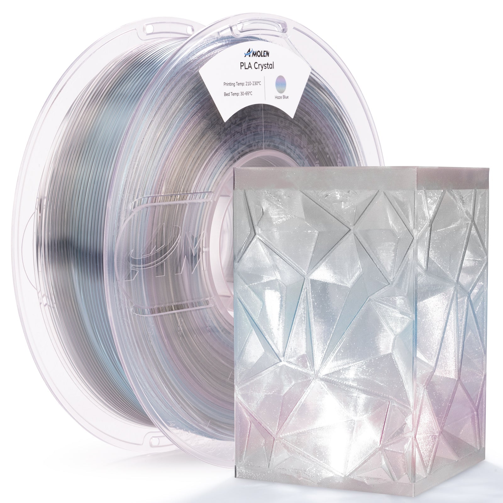 PLA Crystal-Transparent 1.75mm, 1KG/2.2LB - The misfit market