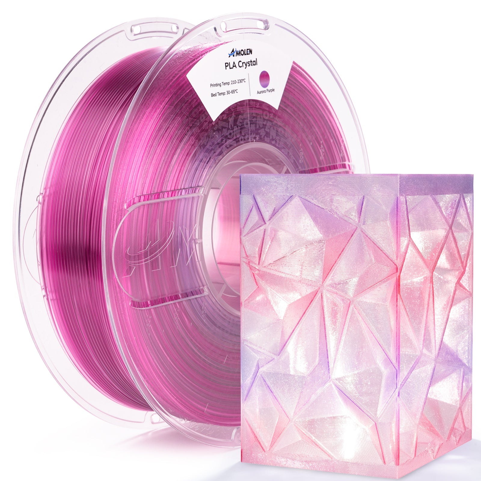 PLA Crystal-Transparent 1.75mm, 1KG/2.2LB - The misfit market