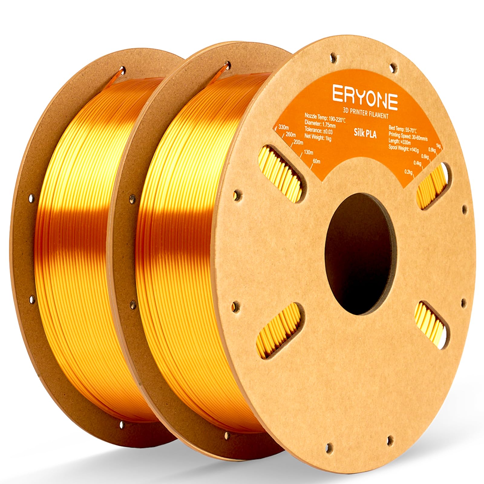 ERYONE Silk Tri Color PLA Filament 3D Printer 1.75mm +/- 0.03mm, Multicolor Filament Tricolor PLA Bundle 2KG Cardboard Spool, Red Blue Green - The misfit market