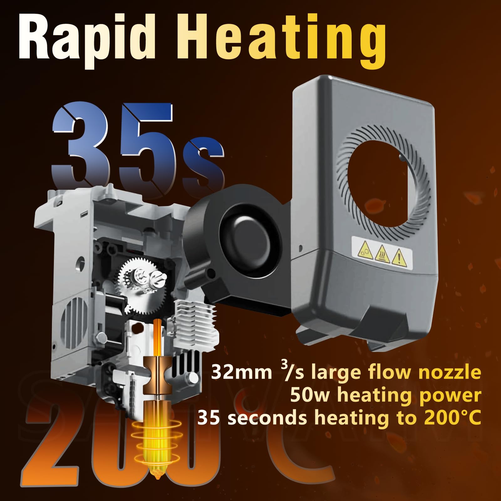 New Upgraded 0.25M Hotend Kit for Flashforge AD5X Nozzle, All Metal 3s Quick-Detachable Nozzle kit,HTR 550°C Hardened Steel Nozzle Wear-Resistant,32mm³/s High Flow,600mm/s High-Speed AD5X Parts - The misfit market