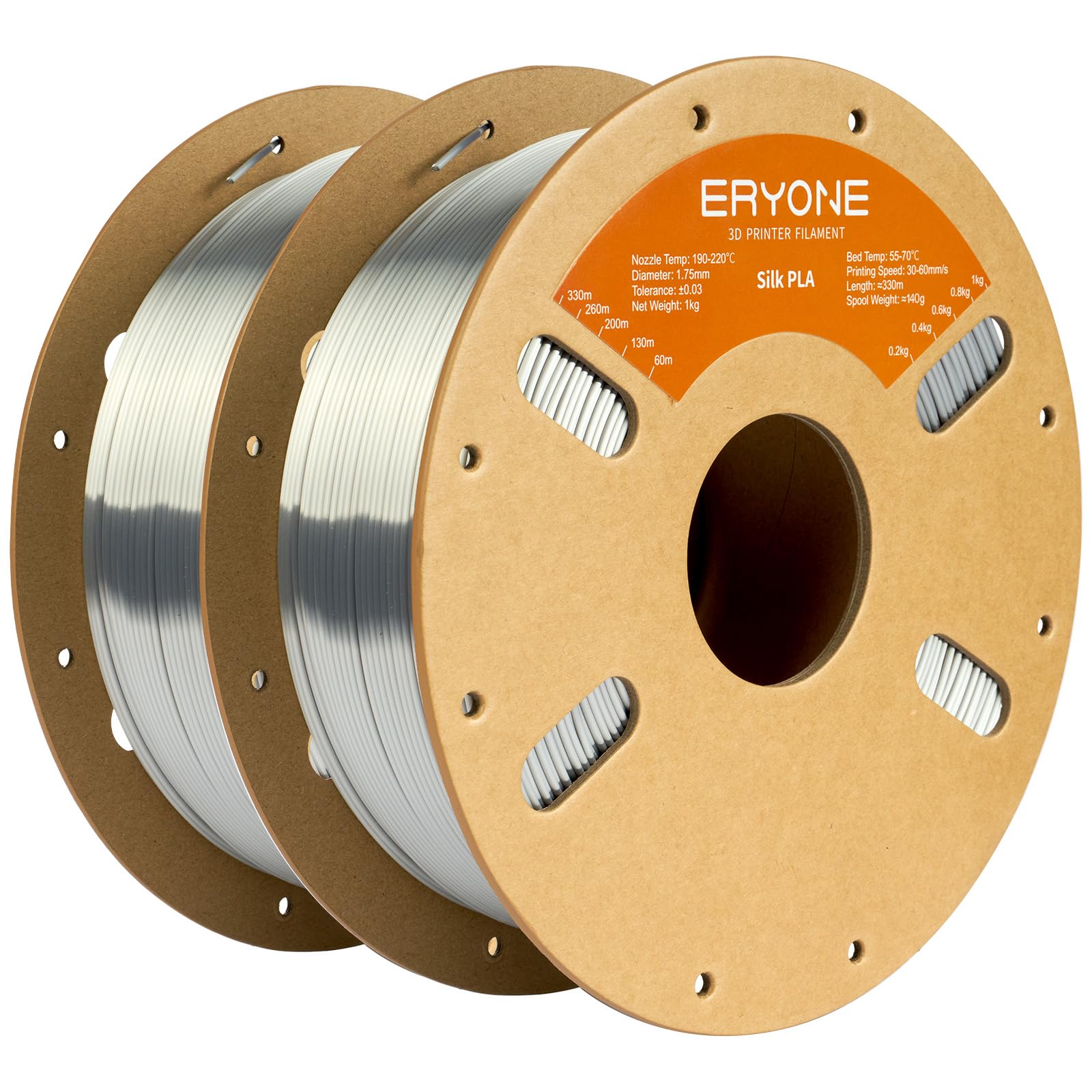 ERYONE Silk Tri Color PLA Filament 3D Printer 1.75mm +/- 0.03mm, Multicolor Filament Tricolor PLA Bundle 2KG Cardboard Spool, Red Blue Green - The misfit market