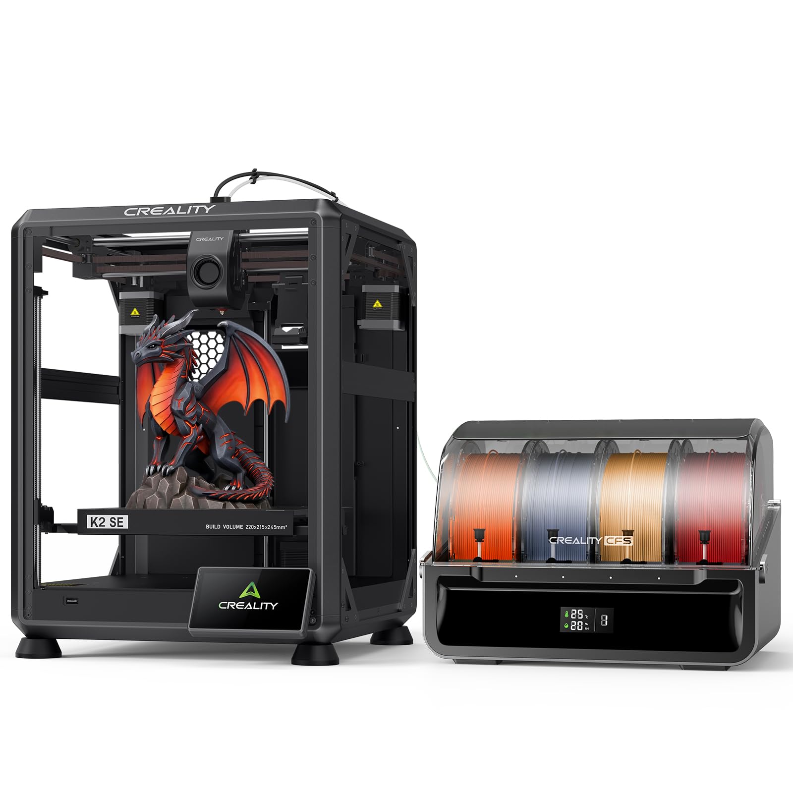 Creality K2 SE 3D Printer, 500mm/s High-Speed Printing, Support Multi Color 3D Printing Needs CFS, Solid Metal Build, Auto Leveling, Direct Drive Extruder, Quick-Swap Nozzle, 220×215×245mm Print Size - The misfit market