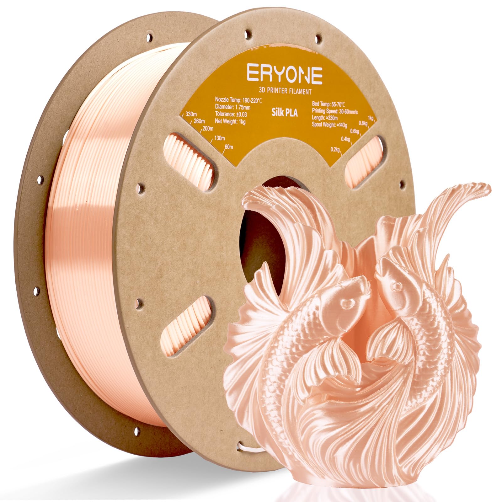 ERYONE Silk Tri Color PLA Filament 3D Printer 1.75mm +/- 0.03mm, Multicolor Filament Tricolor PLA Bundle 2KG Cardboard Spool, Red Blue Green - The misfit market