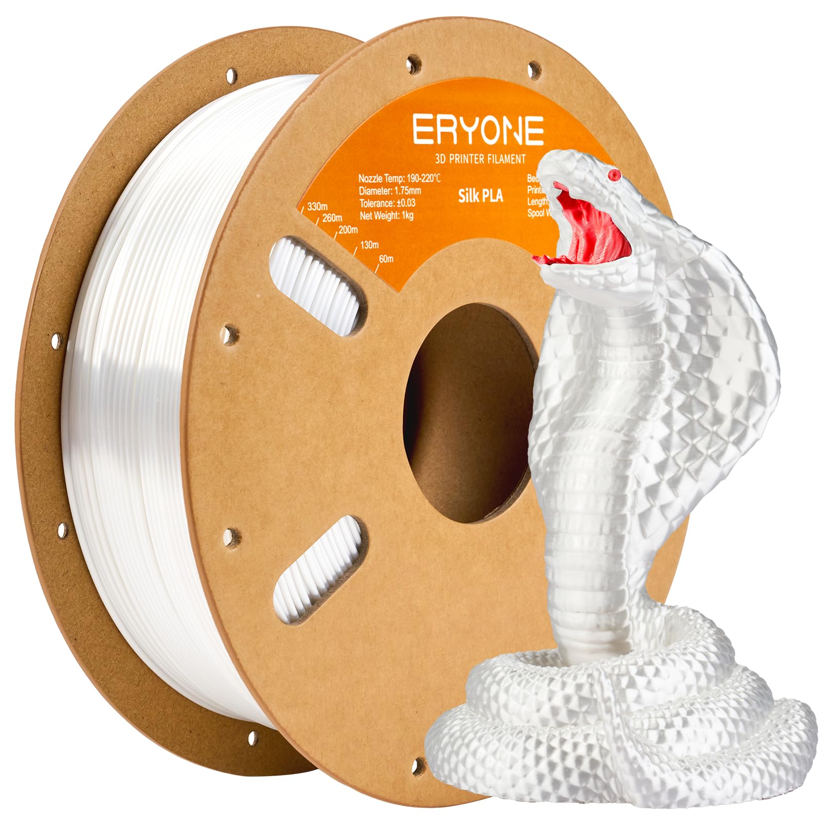 ERYONE Silk Tri Color PLA Filament 3D Printer 1.75mm +/- 0.03mm, Multicolor Filament Tricolor PLA Bundle 2KG Cardboard Spool, Red Blue Green - The misfit market