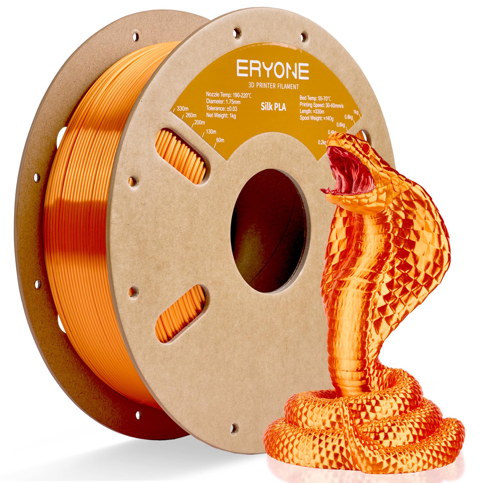 ERYONE Silk Tri Color PLA Filament 3D Printer 1.75mm +/- 0.03mm, Multicolor Filament Tricolor PLA Bundle 2KG Cardboard Spool, Red Blue Green - The misfit market