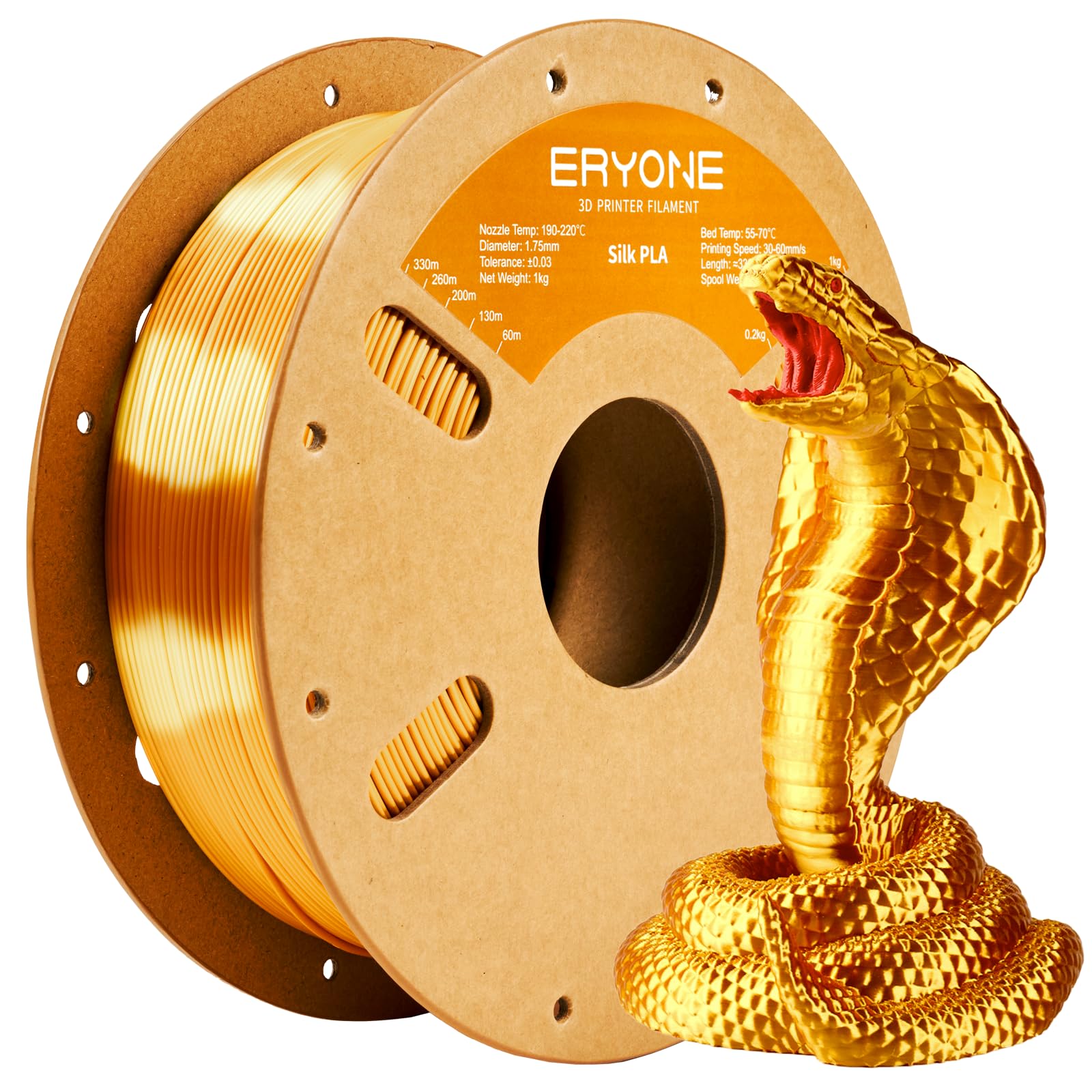 ERYONE Silk Tri Color PLA Filament 3D Printer 1.75mm +/- 0.03mm, Multicolor Filament Tricolor PLA Bundle 2KG Cardboard Spool, Red Blue Green - The misfit market