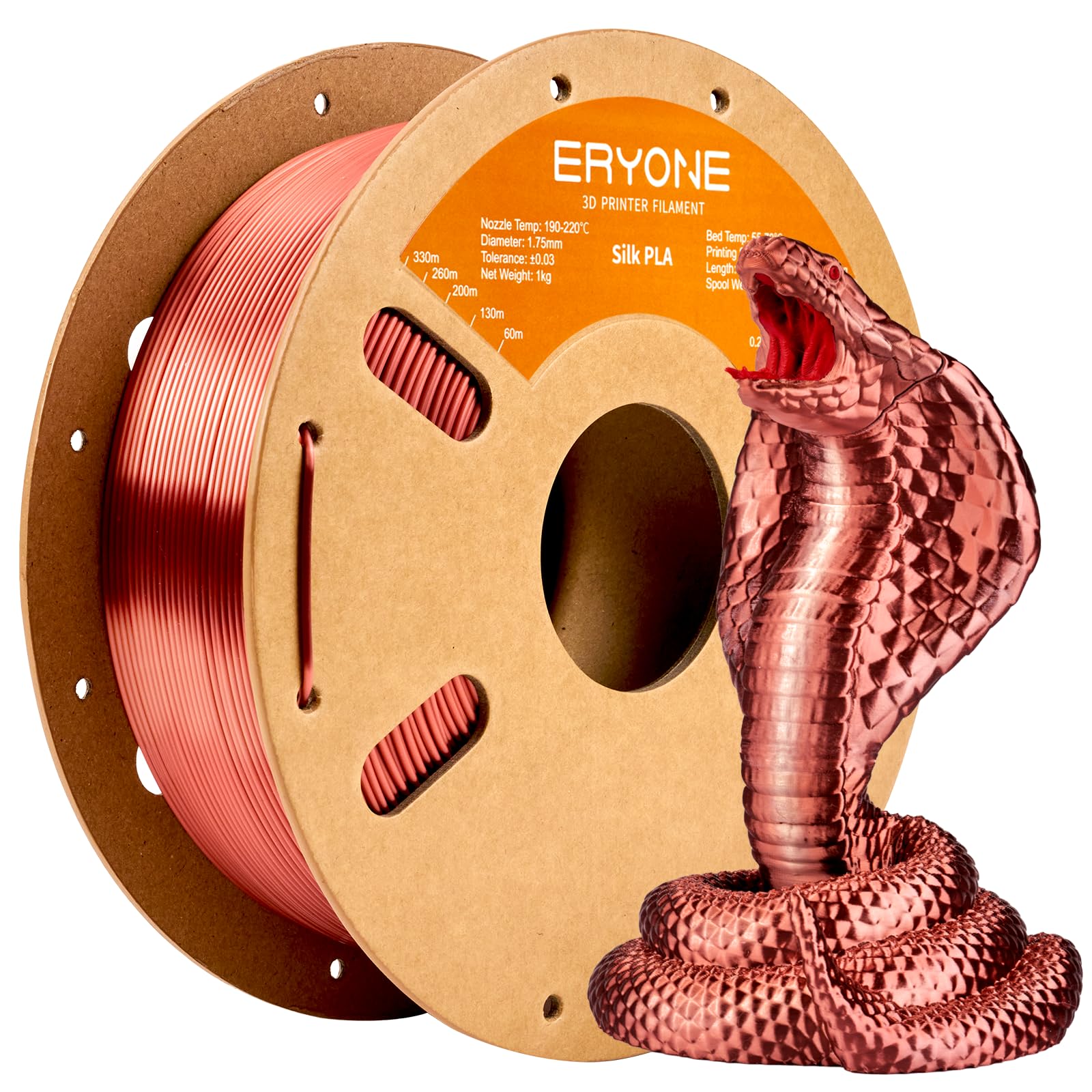 ERYONE Silk Tri Color PLA Filament 3D Printer 1.75mm +/- 0.03mm, Multicolor Filament Tricolor PLA Bundle 2KG Cardboard Spool, Red Blue Green - The misfit market