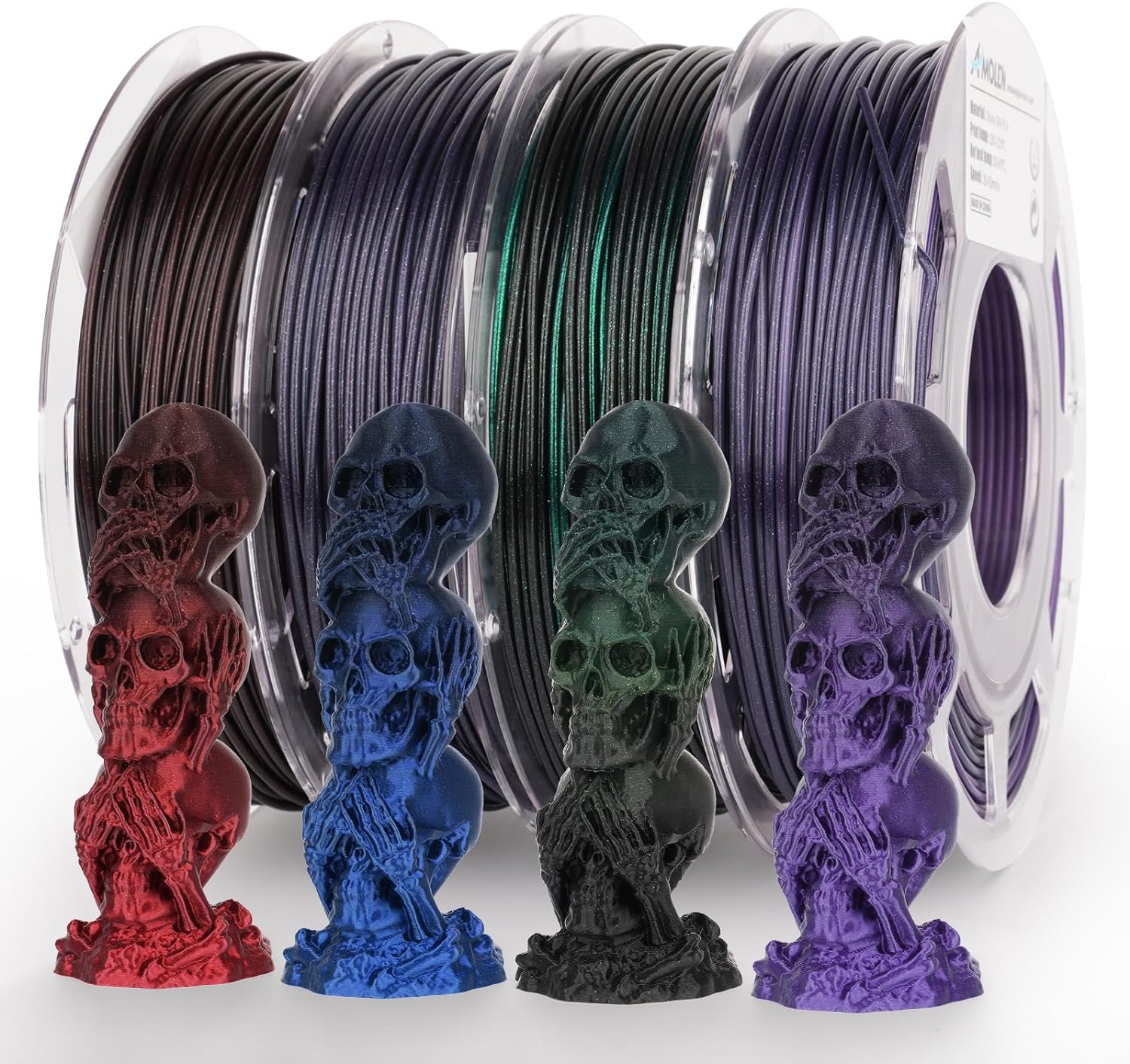 PLA Silk Shiny Gradient Variety Pack (4x200g) - 1.75MM - The misfit market
