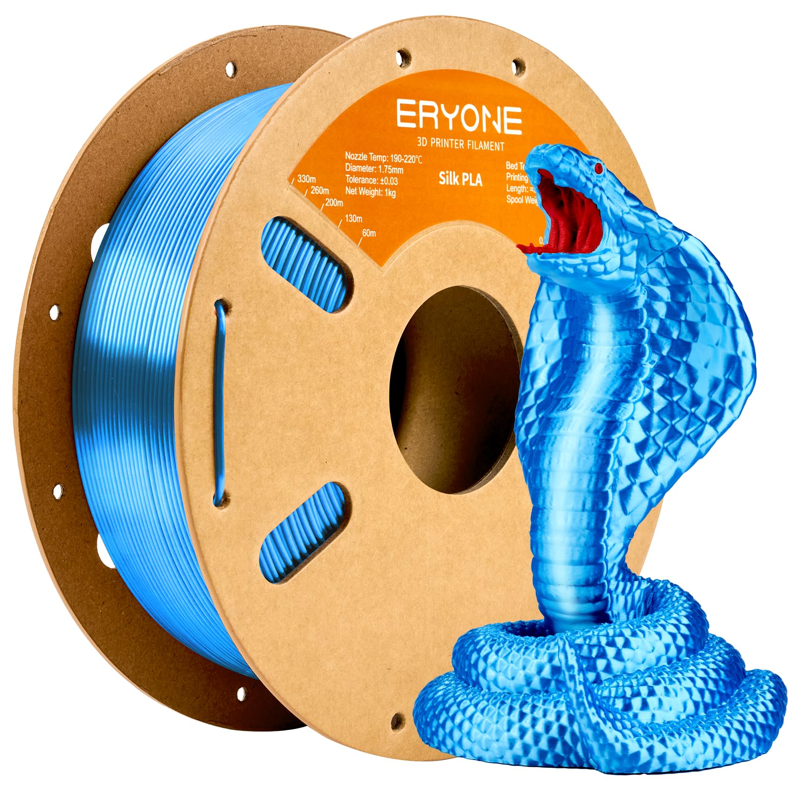 ERYONE Silk Tri Color PLA Filament 3D Printer 1.75mm +/- 0.03mm, Multicolor Filament Tricolor PLA Bundle 2KG Cardboard Spool, Red Blue Green - The misfit market