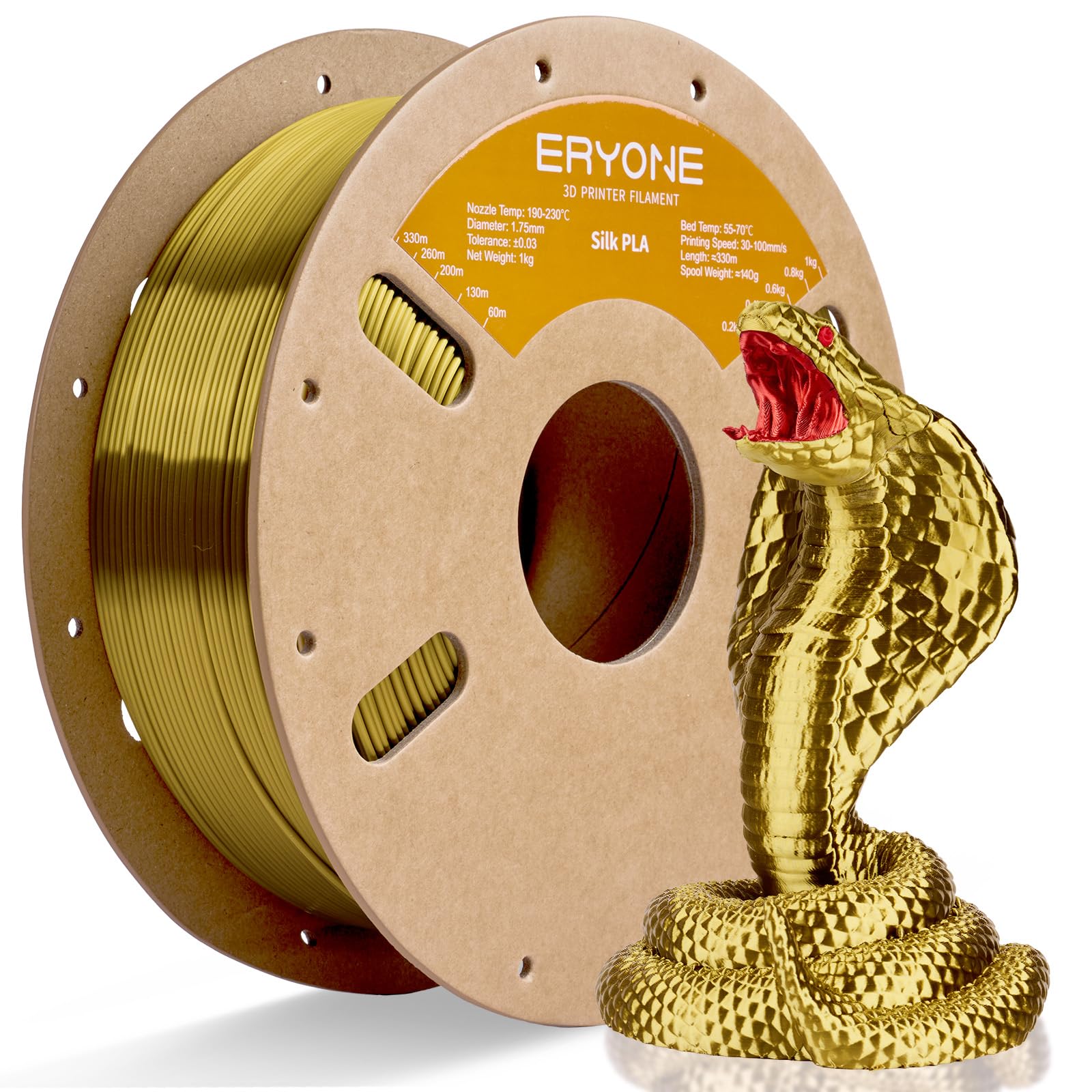 ERYONE Silk Tri Color PLA Filament 3D Printer 1.75mm +/- 0.03mm, Multicolor Filament Tricolor PLA Bundle 2KG Cardboard Spool, Red Blue Green - The misfit market