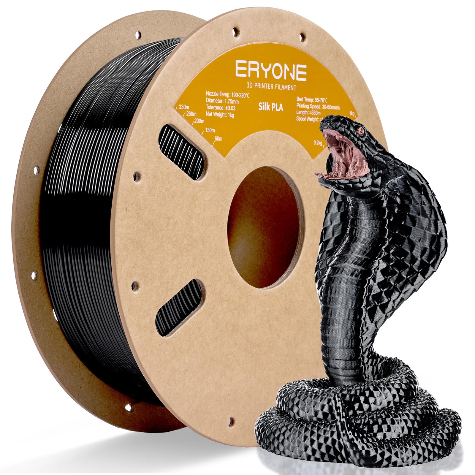 ERYONE Silk Tri Color PLA Filament 3D Printer 1.75mm +/- 0.03mm, Multicolor Filament Tricolor PLA Bundle 2KG Cardboard Spool, Red Blue Green - The misfit market