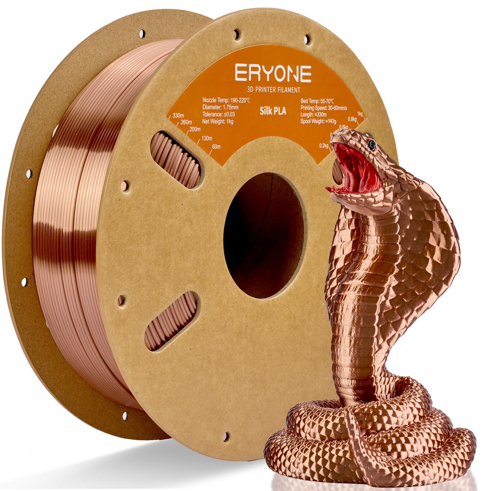 ERYONE Silk Tri Color PLA Filament 3D Printer 1.75mm +/- 0.03mm, Multicolor Filament Tricolor PLA Bundle 2KG Cardboard Spool, Red Blue Green - The misfit market