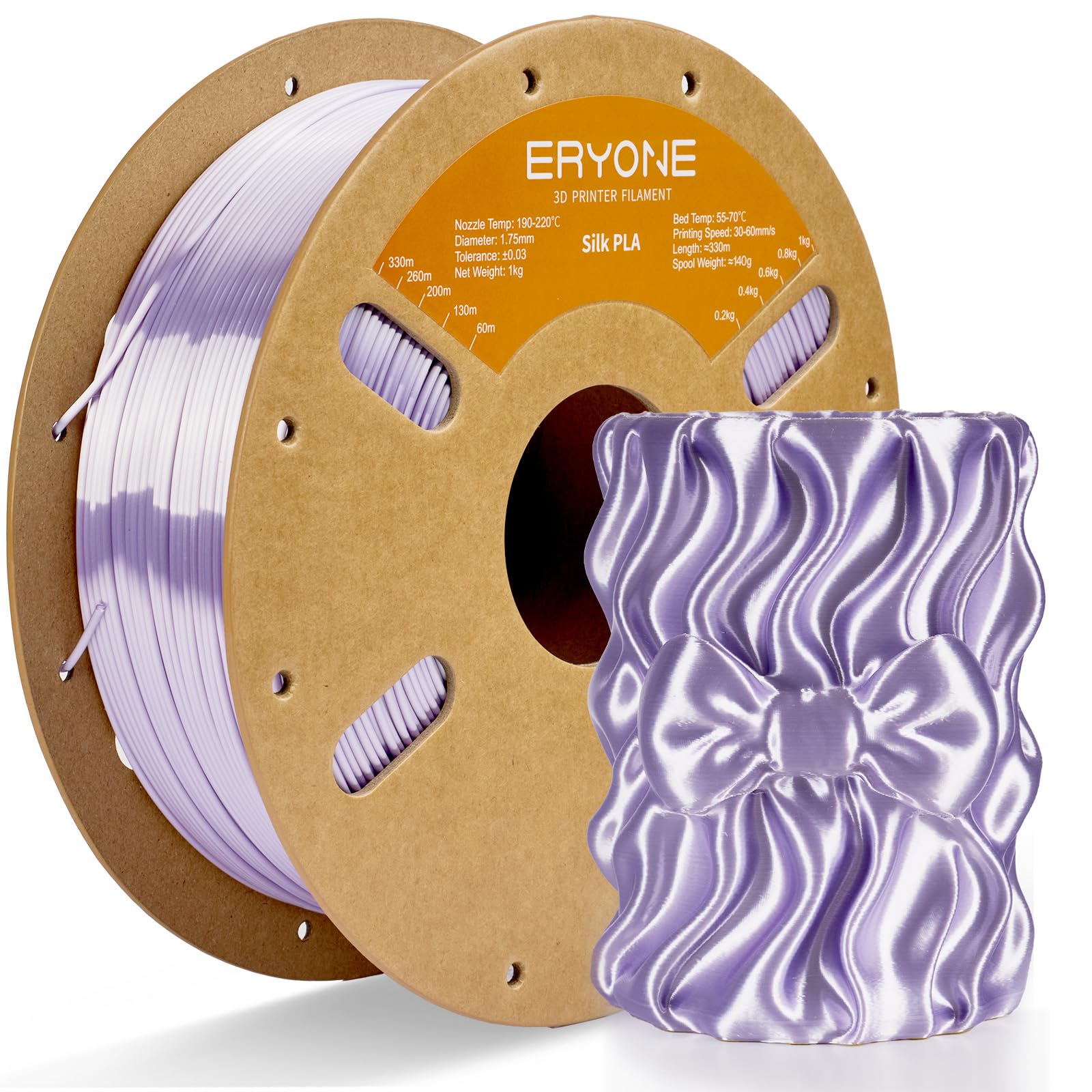 ERYONE Silk Tri Color PLA Filament 3D Printer 1.75mm +/- 0.03mm, Multicolor Filament Tricolor PLA Bundle 2KG Cardboard Spool, Red Blue Green - The misfit market