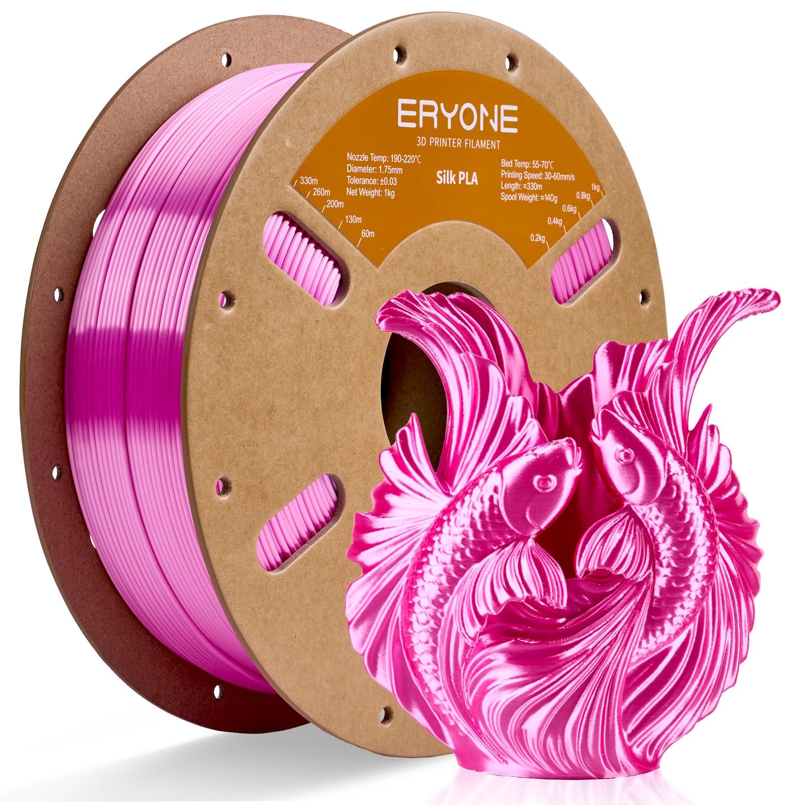 ERYONE Silk Tri Color PLA Filament 3D Printer 1.75mm +/- 0.03mm, Multicolor Filament Tricolor PLA Bundle 2KG Cardboard Spool, Red Blue Green - The misfit market