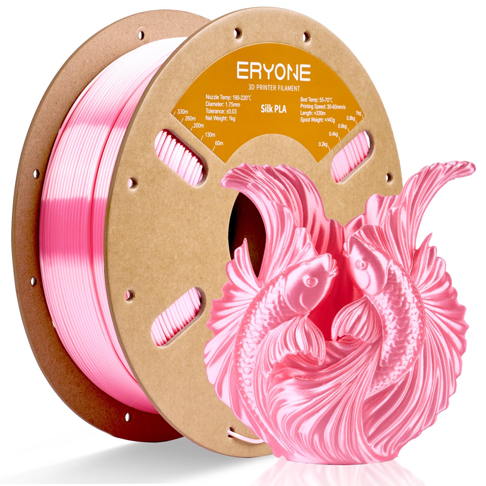 ERYONE Silk Tri Color PLA Filament 3D Printer 1.75mm +/- 0.03mm, Multicolor Filament Tricolor PLA Bundle 2KG Cardboard Spool, Red Blue Green - The misfit market