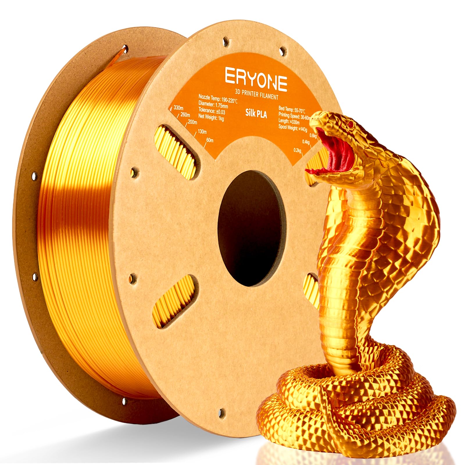 ERYONE Silk Tri Color PLA Filament 3D Printer 1.75mm +/- 0.03mm, Multicolor Filament Tricolor PLA Bundle 2KG Cardboard Spool, Red Blue Green - The misfit market