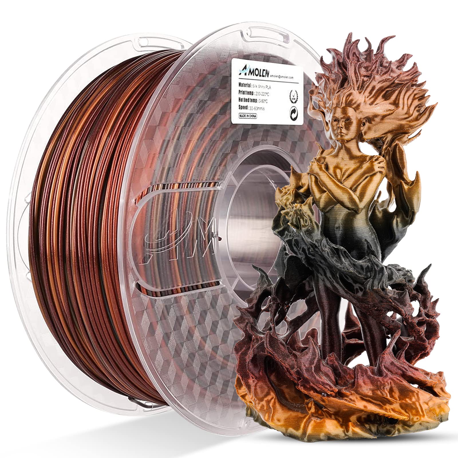 PLA Silk Shiny Gradient 1.75mm, 1KG/2.2LB - The misfit market