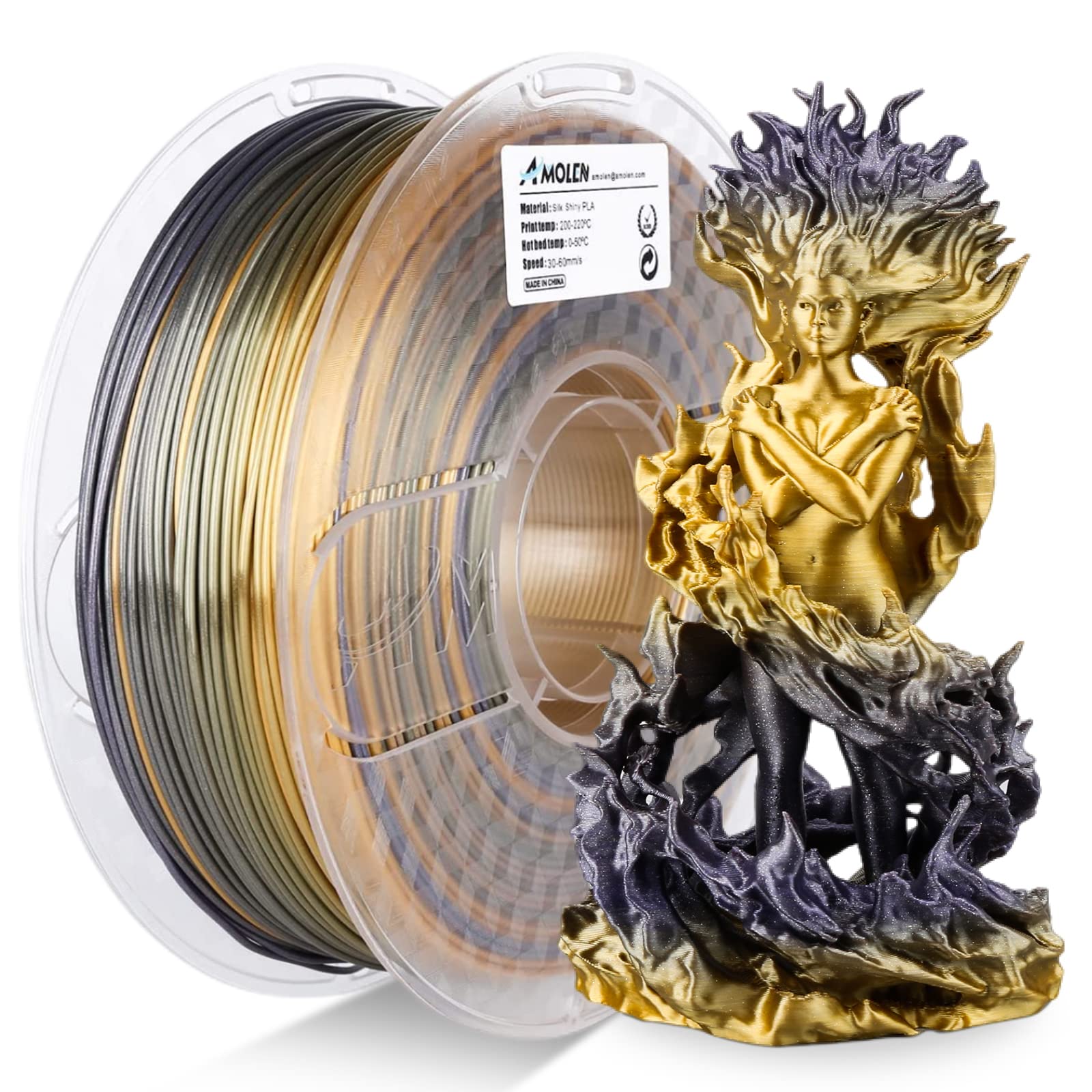 PLA Silk Shiny Gradient 1.75mm, 1KG/2.2LB - The misfit market