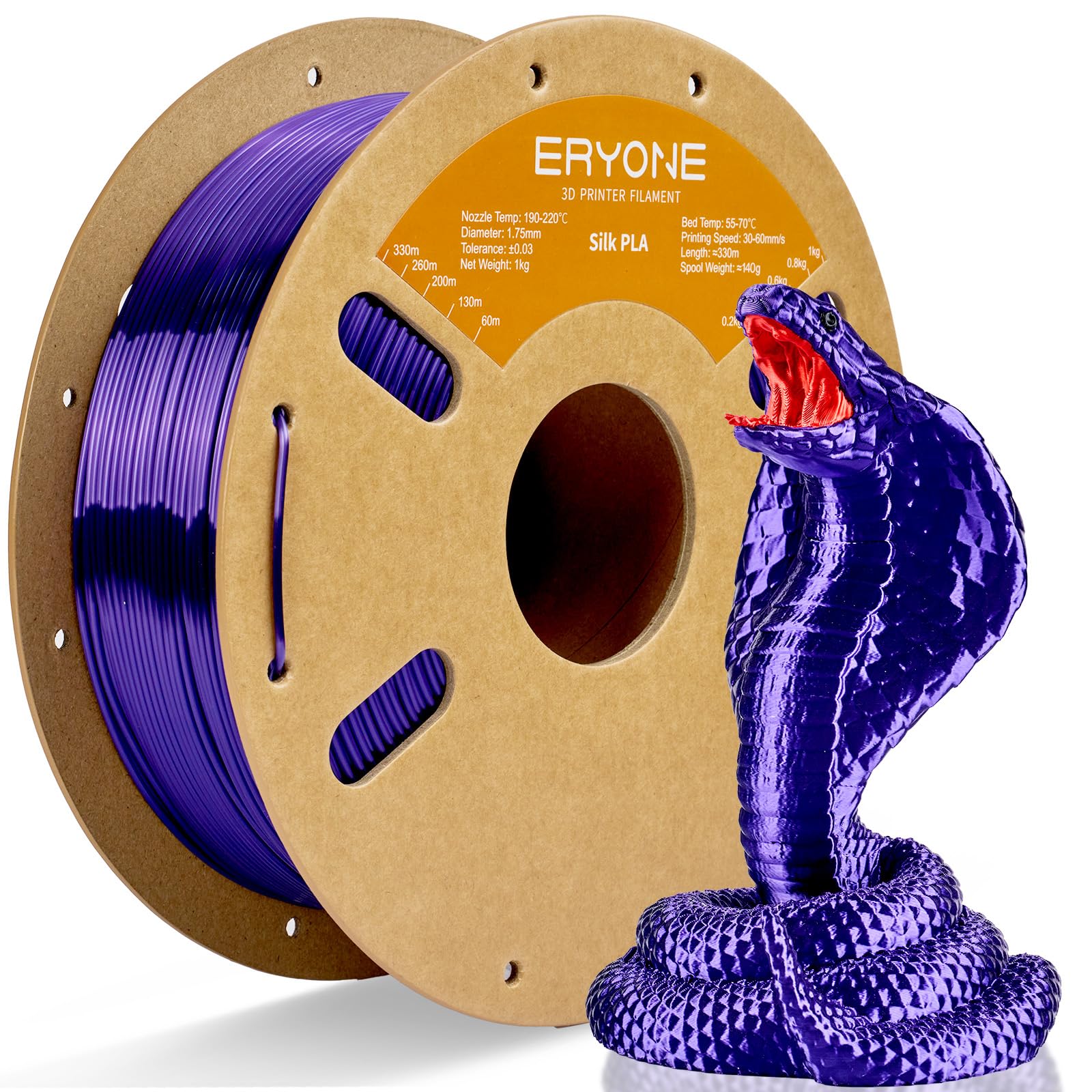 ERYONE Silk Tri Color PLA Filament 3D Printer 1.75mm +/- 0.03mm, Multicolor Filament Tricolor PLA Bundle 2KG Cardboard Spool, Red Blue Green - The misfit market