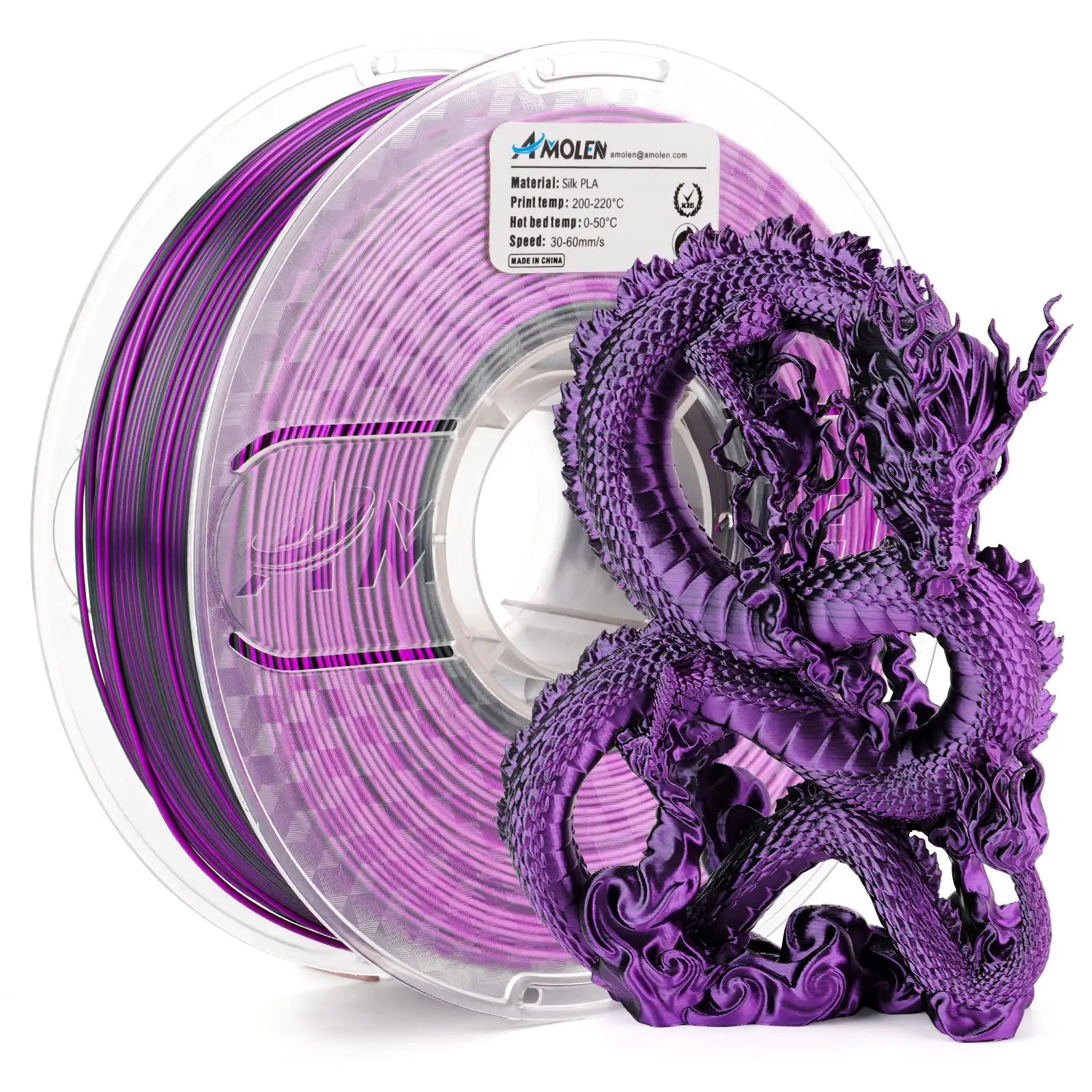 PLA Silk Dual Color 3D Filament 1.75mm 1KG | the misfit market - The misfit market