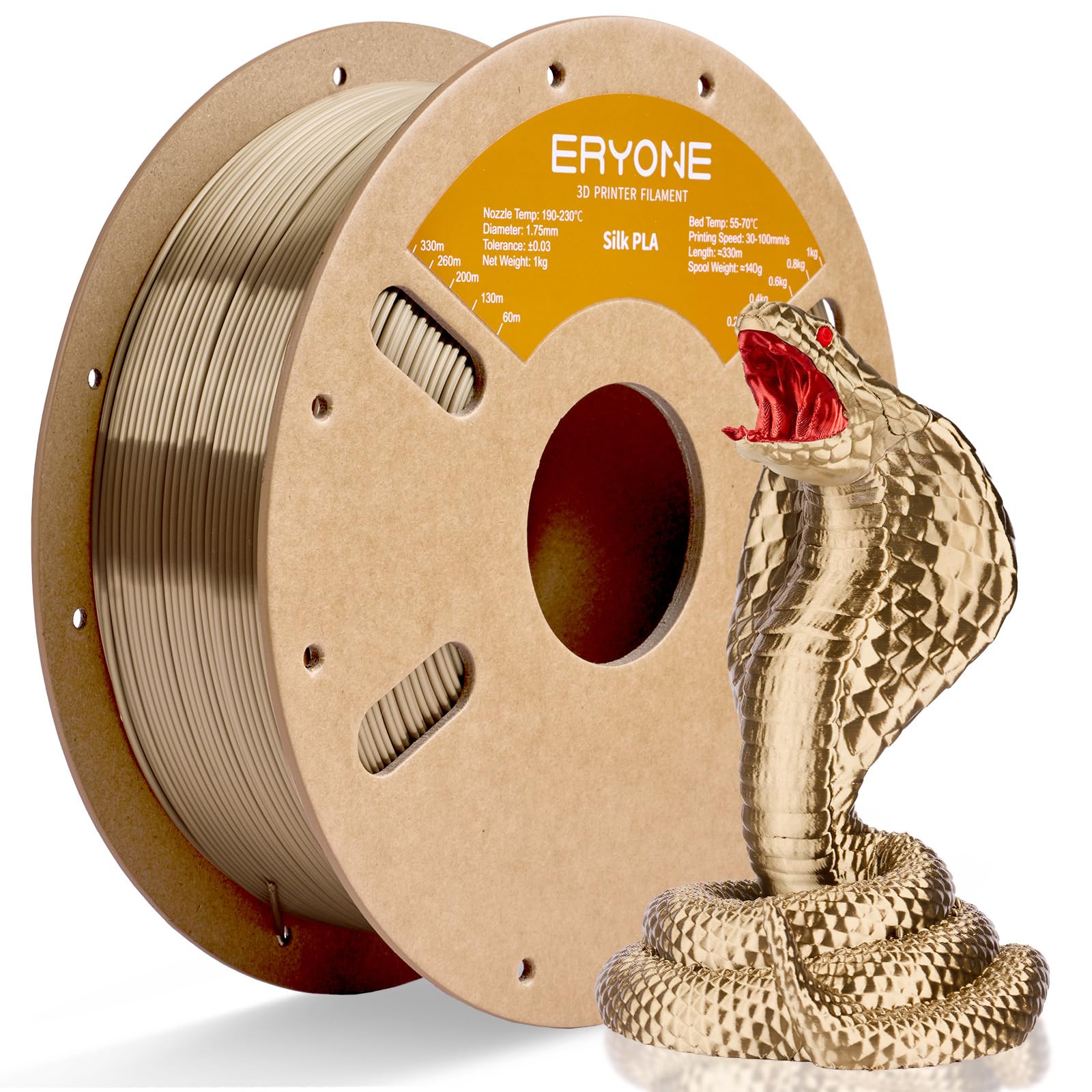 ERYONE Silk Tri Color PLA Filament 3D Printer 1.75mm +/- 0.03mm, Multicolor Filament Tricolor PLA Bundle 2KG Cardboard Spool, Red Blue Green - The misfit market
