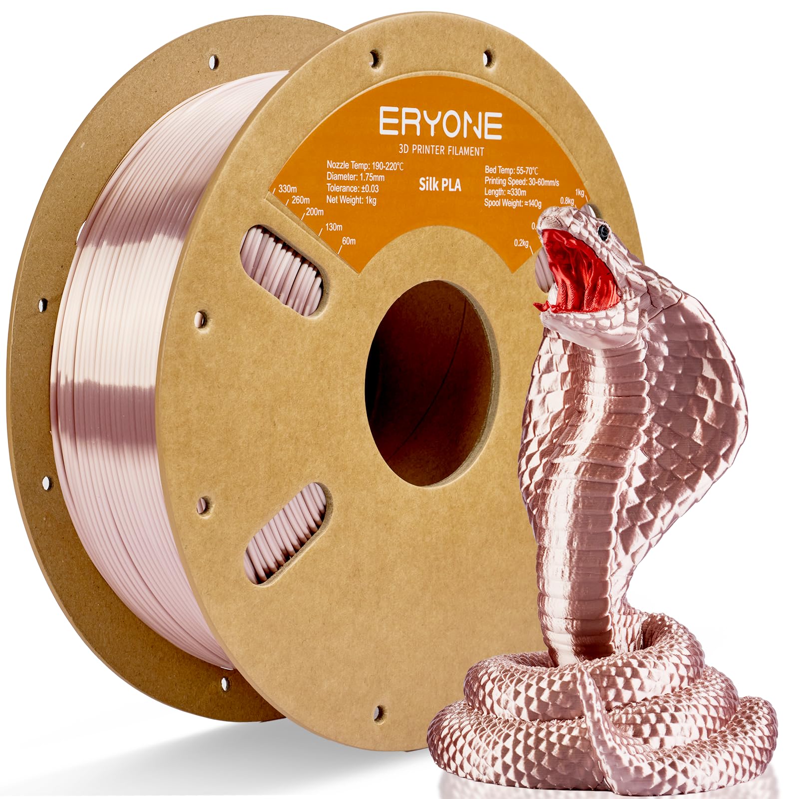 ERYONE Silk Tri Color PLA Filament 3D Printer 1.75mm +/- 0.03mm, Multicolor Filament Tricolor PLA Bundle 2KG Cardboard Spool, Red Blue Green - The misfit market