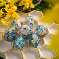Bees And Flower Handmade Resin DND Dice Set - The misfit market