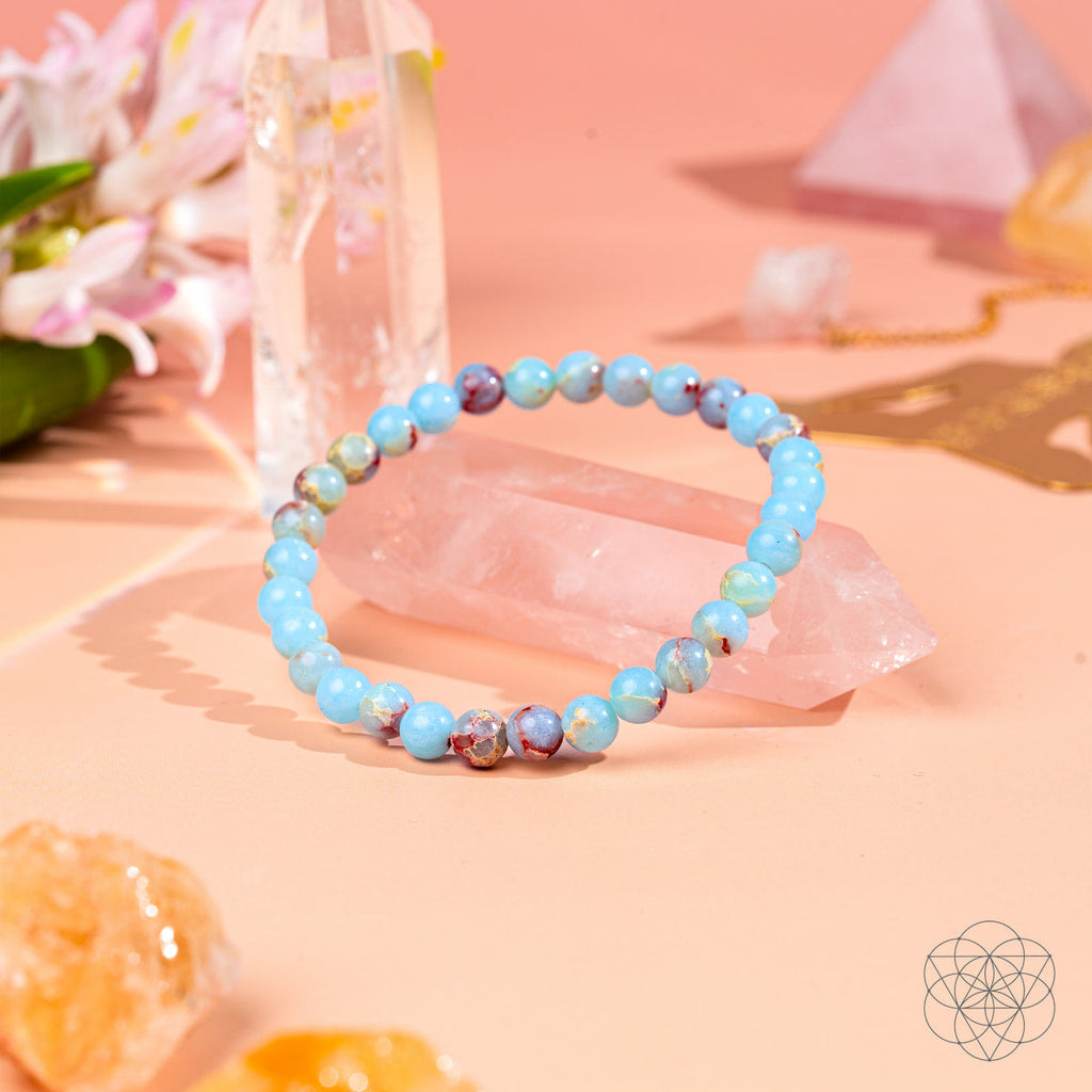 Empath’s Shield – Aqua Terra Jasper Bracelet | 6mm - The misfit market