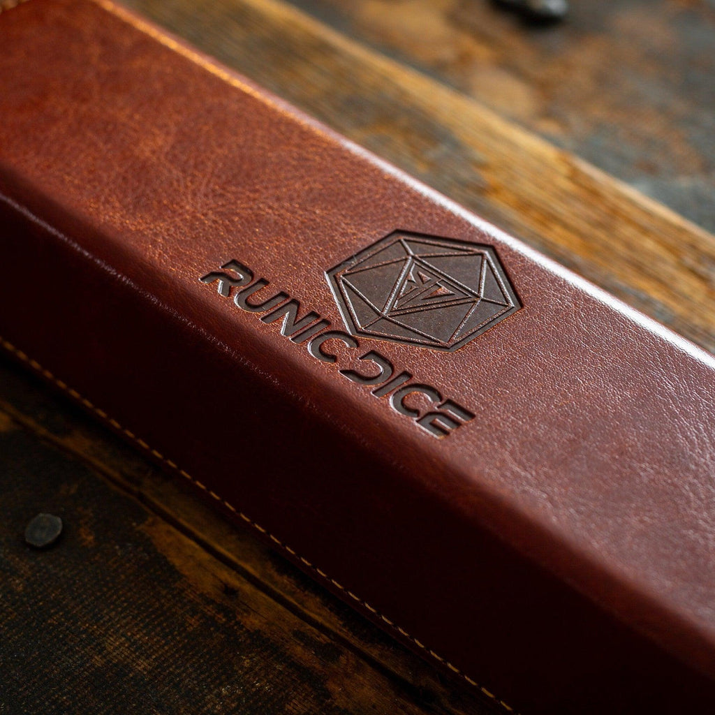Elven Wood Green Forge Fire Glass DND Dice Set - The misfit market