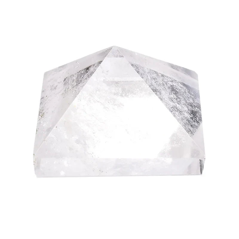 Natural Crystal Clear Quartz Pyramid Quartz Healing Stone Chakra Reiki Crystal Point Tower Home Decor Meditation Ore Mineral - The misfit market