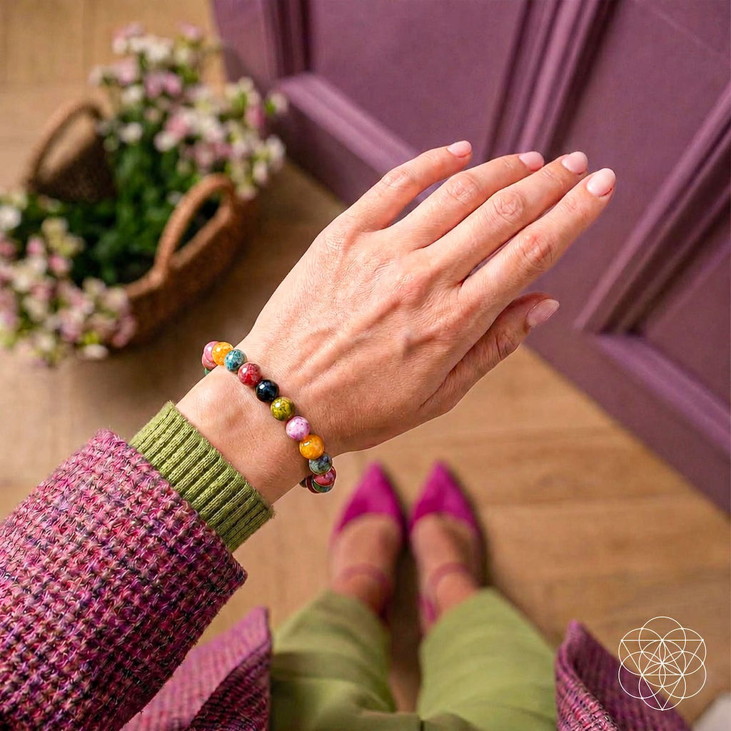 The Spiral Breaker - Rainbow Tourmaline Bracelet - The misfit market